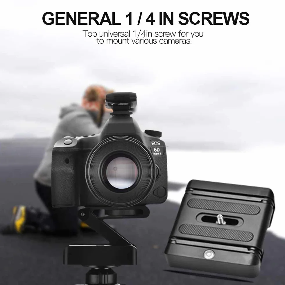 Z Flex Tilt Head, Z-Type Tilt elastyczna składana głowica statywu 1/4 " śruba mocująca do Nikon do aparatów Canon DSLR, płytka szybkiego montażu statywu