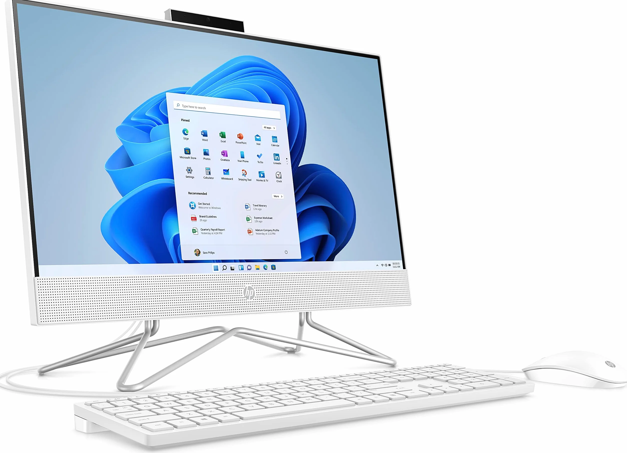 HP All-in-One 22-dd2000ss 21,5" Intel Celeron J4025 256 GB SSD Windows 11 Home biały