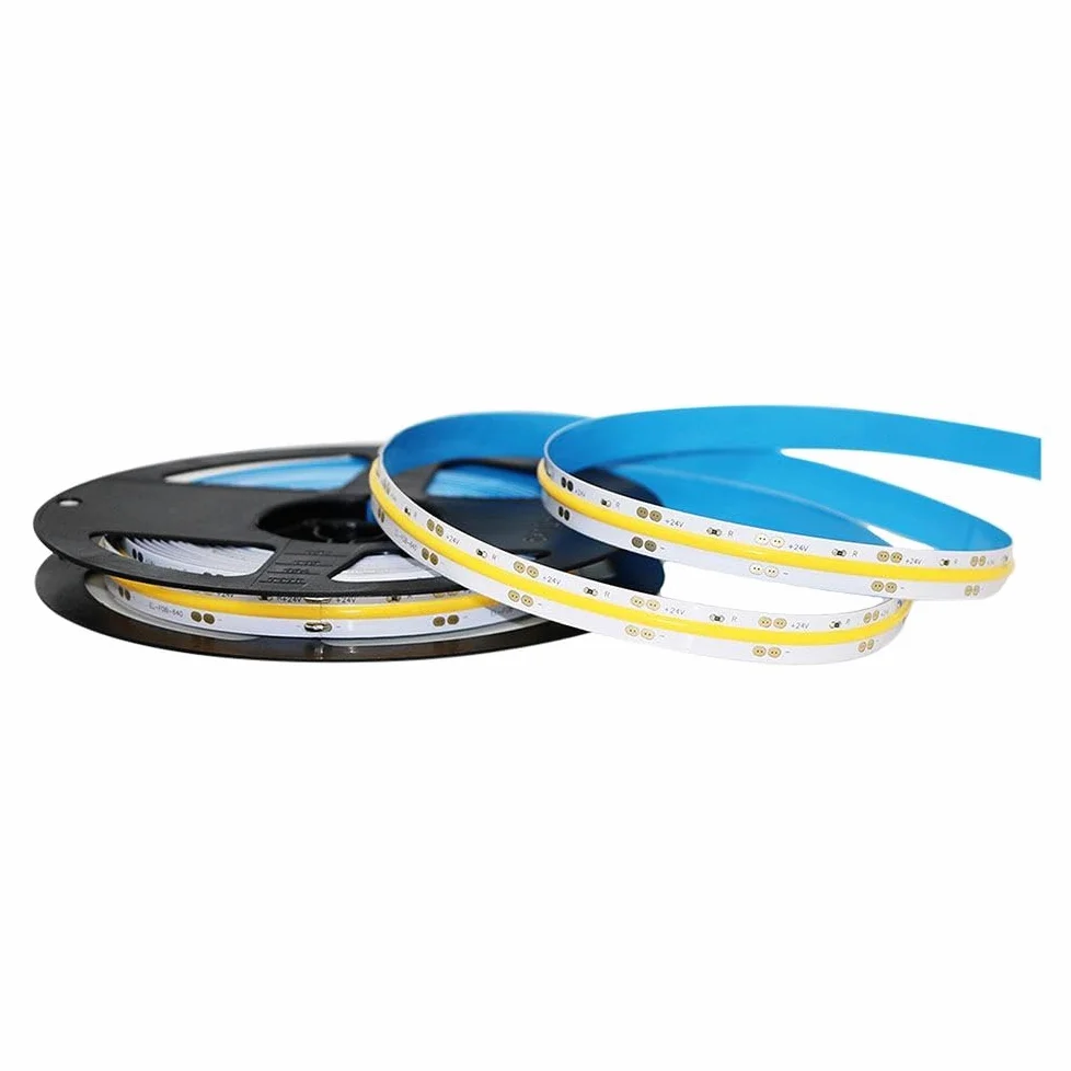 Taśma LED – taśma LED 12 W/M, 4000 K, IP20, zasilanie 24 V, ciepłe białe światło, idealne do dekoracyjnego i funkcjonalnego oświetlenia w pomieszczeniach