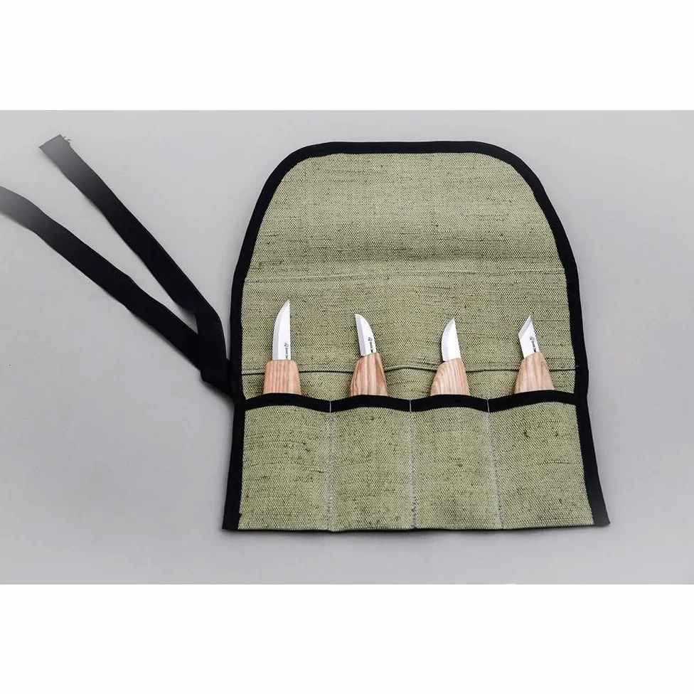 Zestaw 4szt. noży rzeźbiarskich w etui Beaver Craft