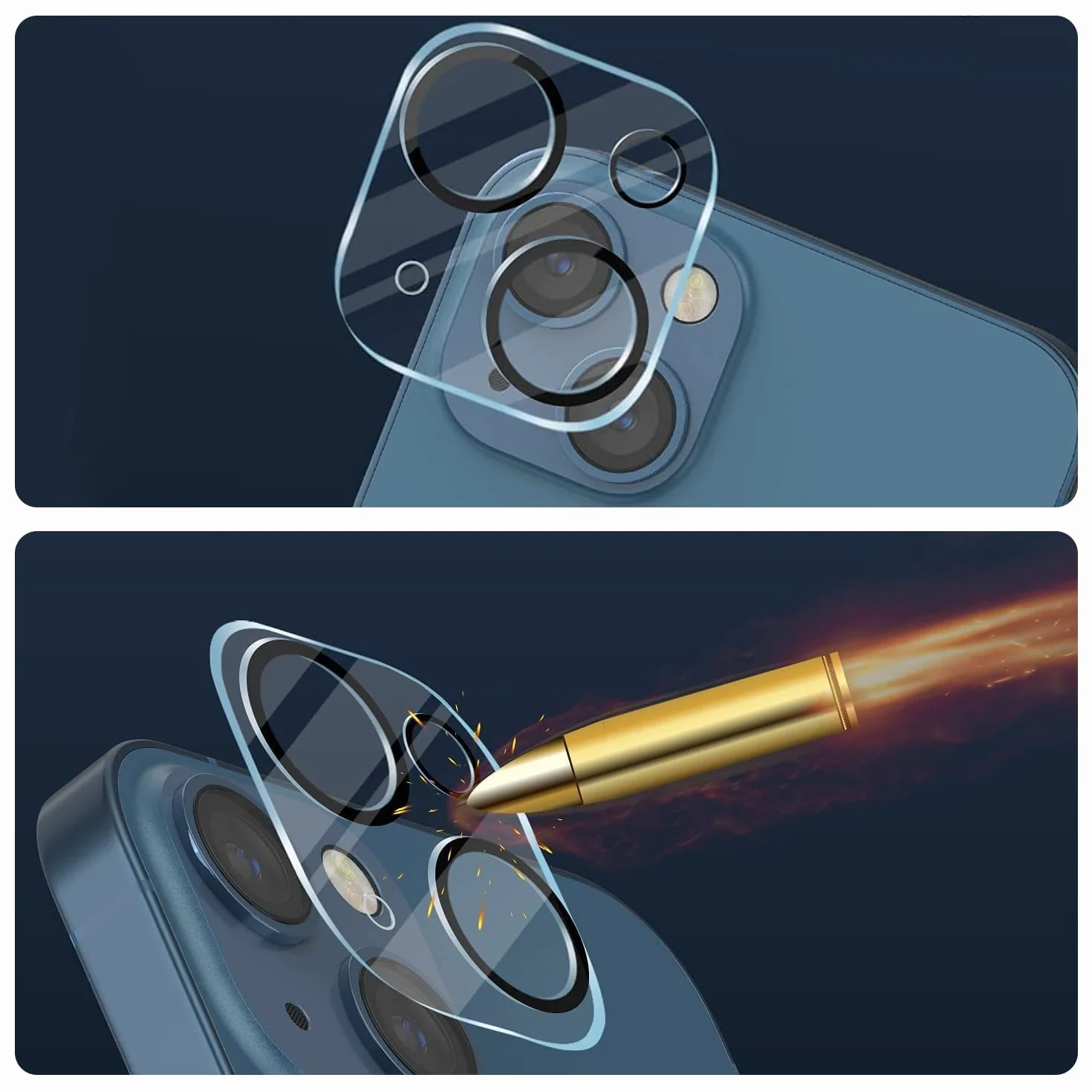 Szkło ochronne na aparat iPhone 13 / iPhone 13 Mini, twardość 9H, przezroczyste HD