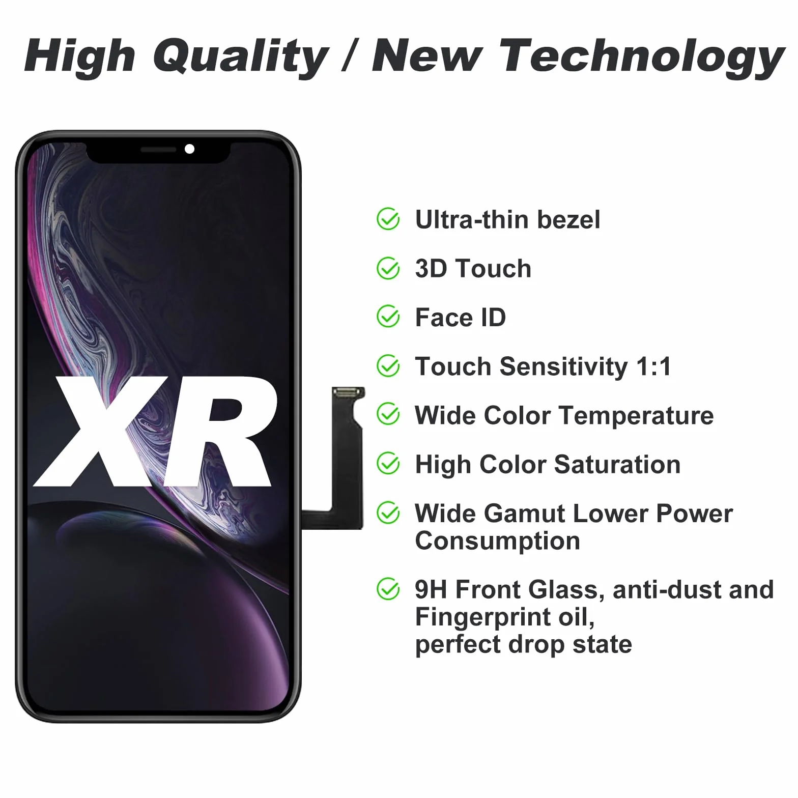Wymiana ekranu LCD do iPhone XR 6,1'' zespół wyświetlacza z dotykowym digitizerem A1984 A2105 A2106 A2107 A2108 zestaw naprawczy