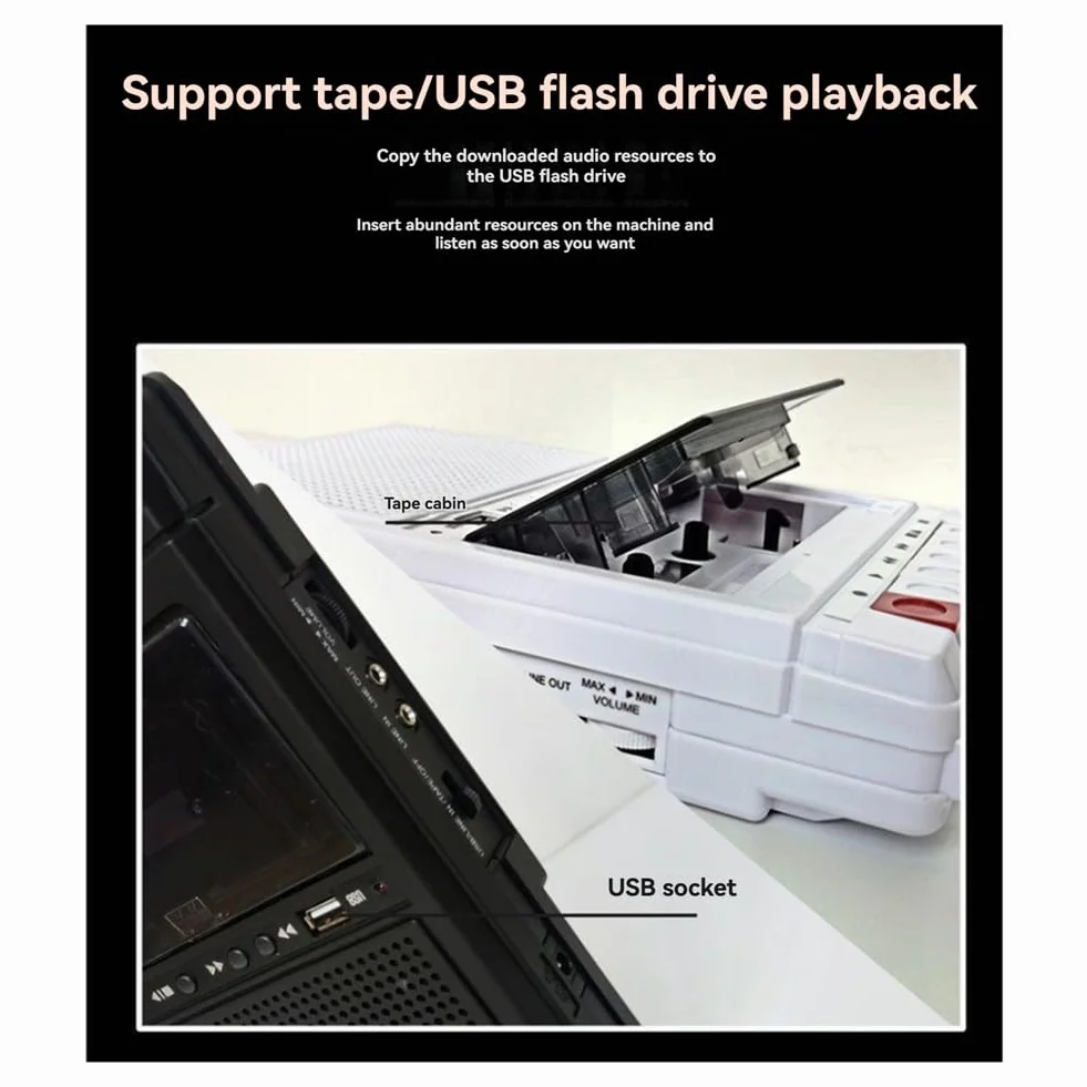 Retro Magnetofon i Odtwarzacz Kasetowy Obsługuje Wewnętrzne i Zewnętrzne Nagrywanie Oraz Transkrypcję USB