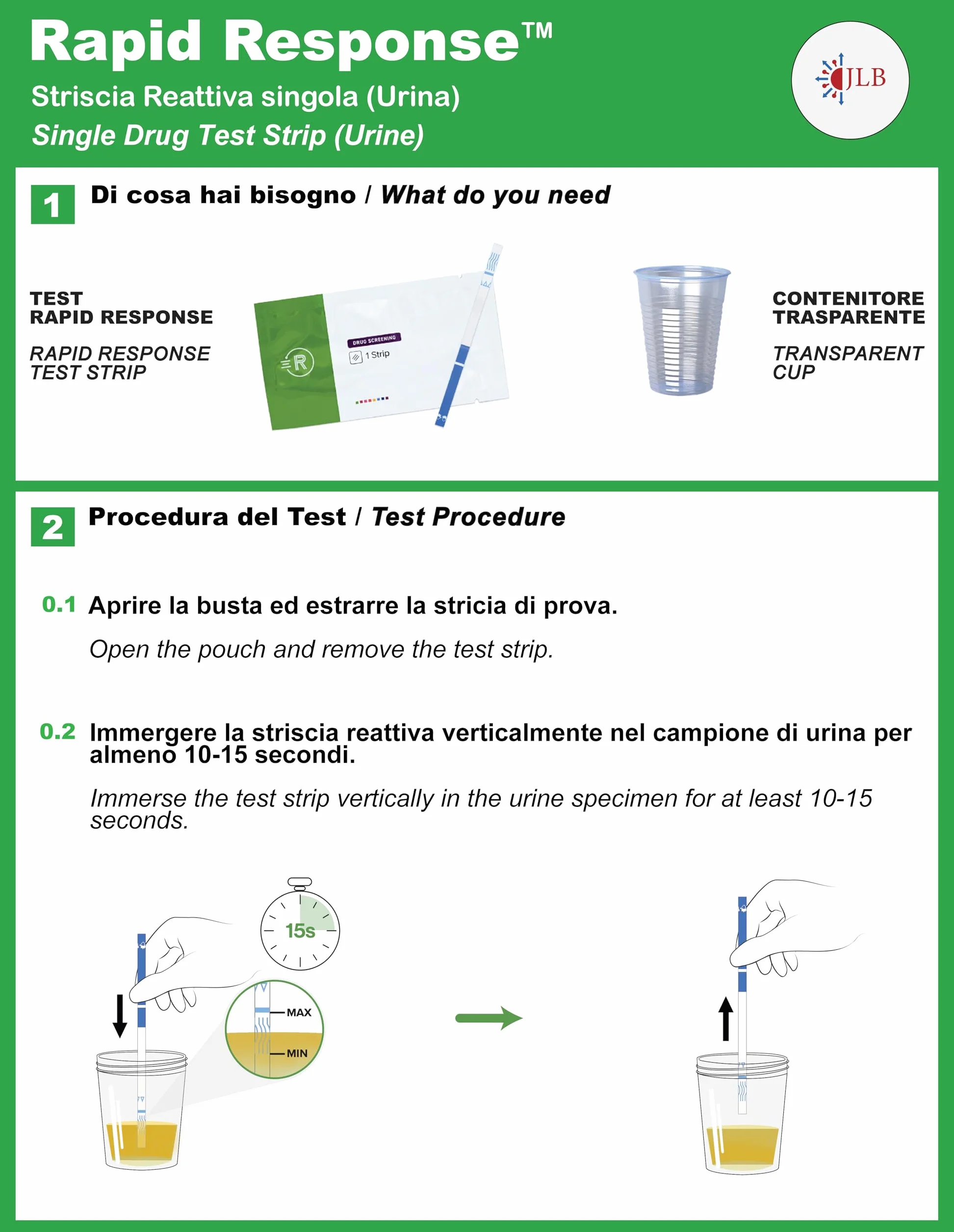 Zestaw Testów THC – Paski Testowe do Wykrywania Narkotyków w Moczu – Szybkie i Dokładne Wyniki w 5 Minut – Certyfikat CE – 5 Pasków w Opakowaniu