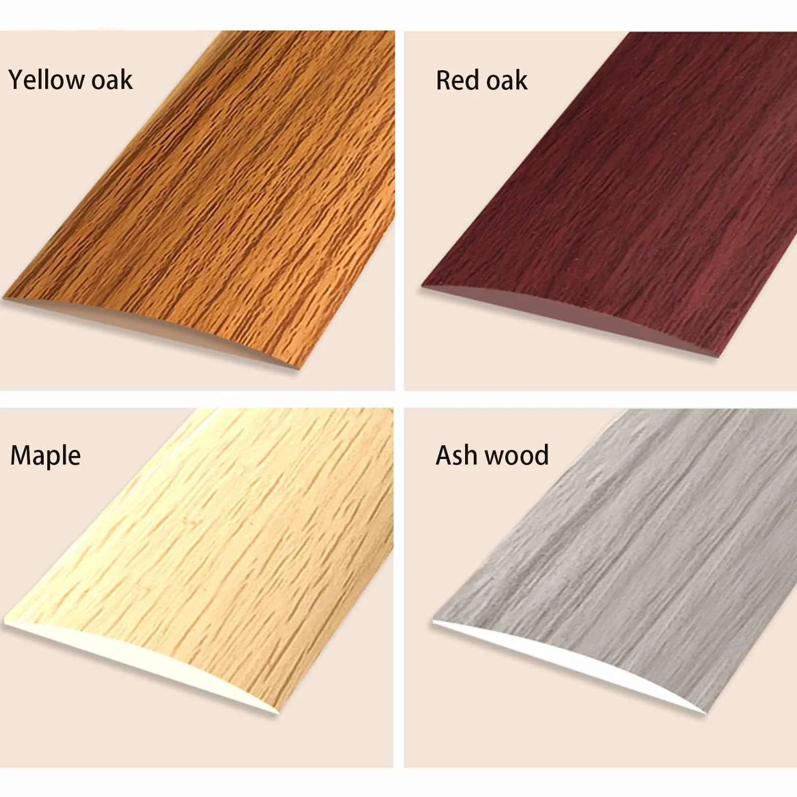 Listwy progowe z PCW, 100 cm, listwy przejściowe podłogowe, paski do podłóg laminowanych, samoprzylepna listwa działowa do drzwi podłogowych (100 cm-4 cm-dąb)
