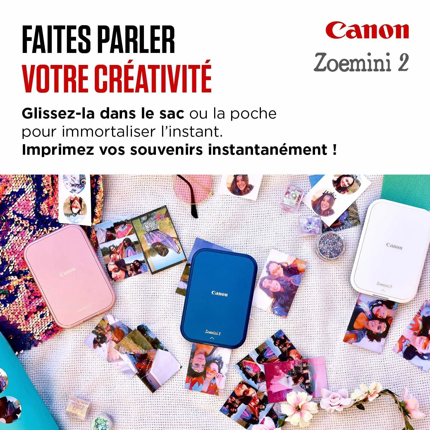 Canon Zoemini 2 5452C003 Drukarka Fotograficzna, Różowy, 2,15 x 12 x 8,4 cm