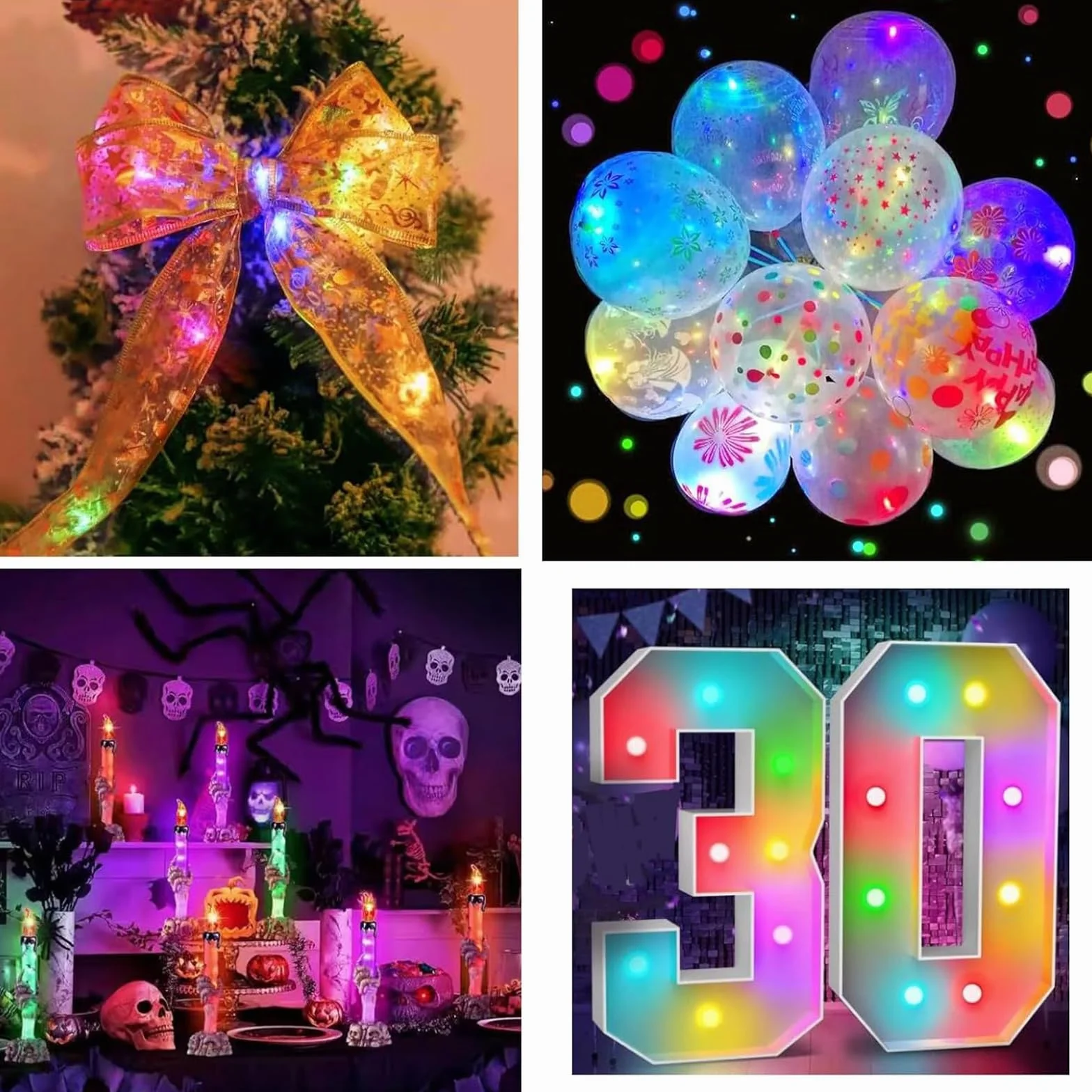 Koboko 30 sztuk mini diody LED do balonów, kolorowe mini światło LED, latarnie LED do balonów, świeczki LED do balonów, światło LED do balonów papierowych, światło LED do balonów na urodziny, wesele