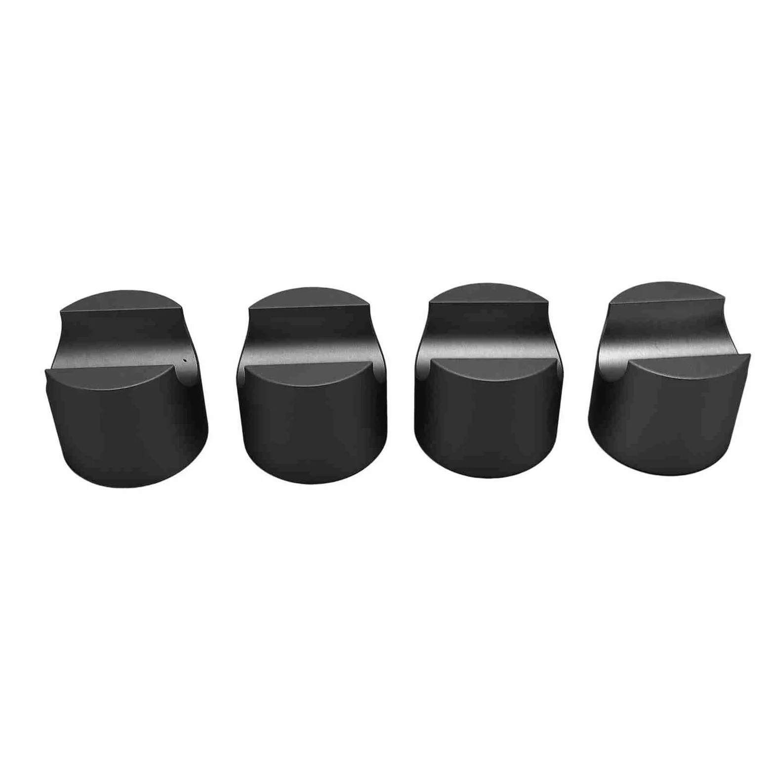 Alomejor 4 szt. Zaciski do Podwyższenia Kabla HiFi, Trwałe Stabilizatory ze Stopu Aluminium Poprawiające jakość Dźwięku w Kinach Domowych i Studiach (BLACK)