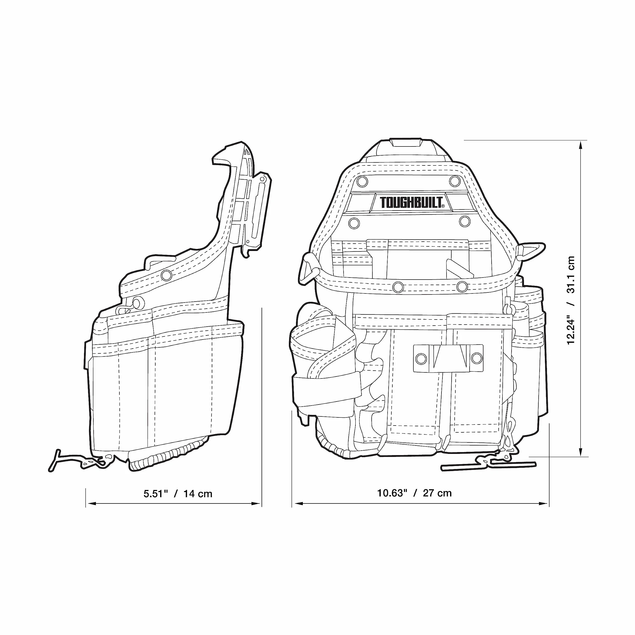 TOUGHBUILT TOU-CT-114 Journeyman Electrician's Pouch/Strap