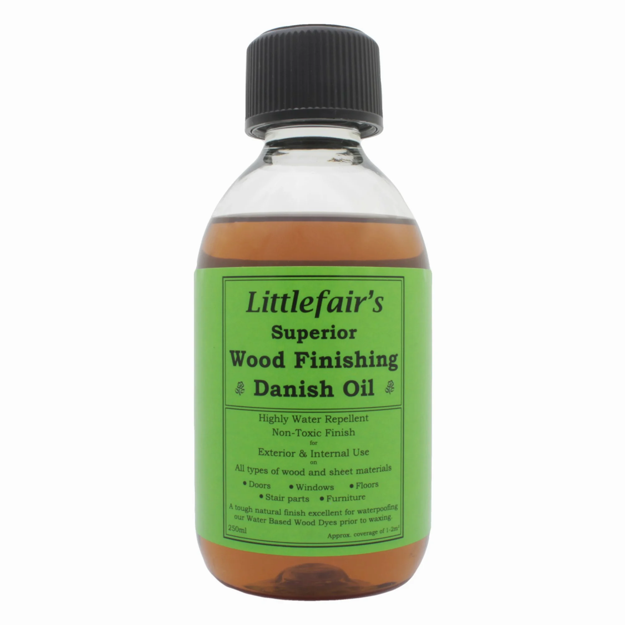 Littlefair's Wysokiej jakości olej duński do wykończenia drewna (250 ml)