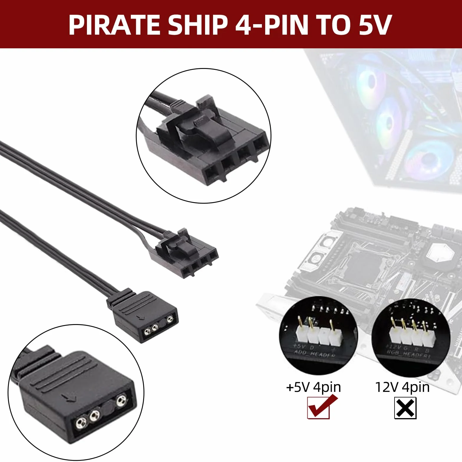Kabel adaptera do kontrolera Corsair, kompatybilny z QL LL120 ICUE, Godlight Sync, rozdzielacz RGB, Control Hub, długość 25 cm