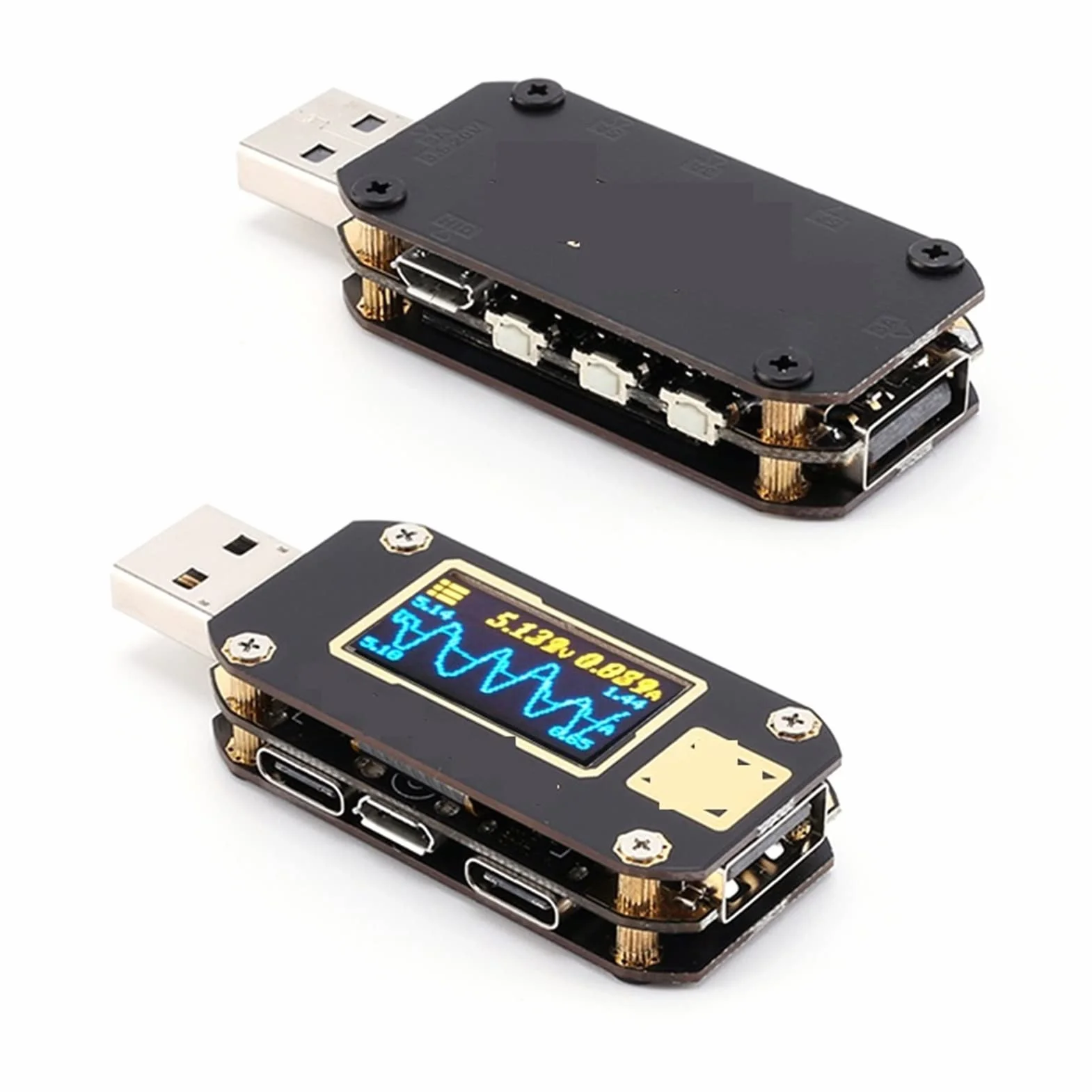 Urządzenie pomiarowe tester USB Usb. Próbnik Qc3.0 / pd. Cyfrowy Voltmeter Amperimetro Cyfrowy napięcie AMP VOLT Type-C Detektor banku zasilania.