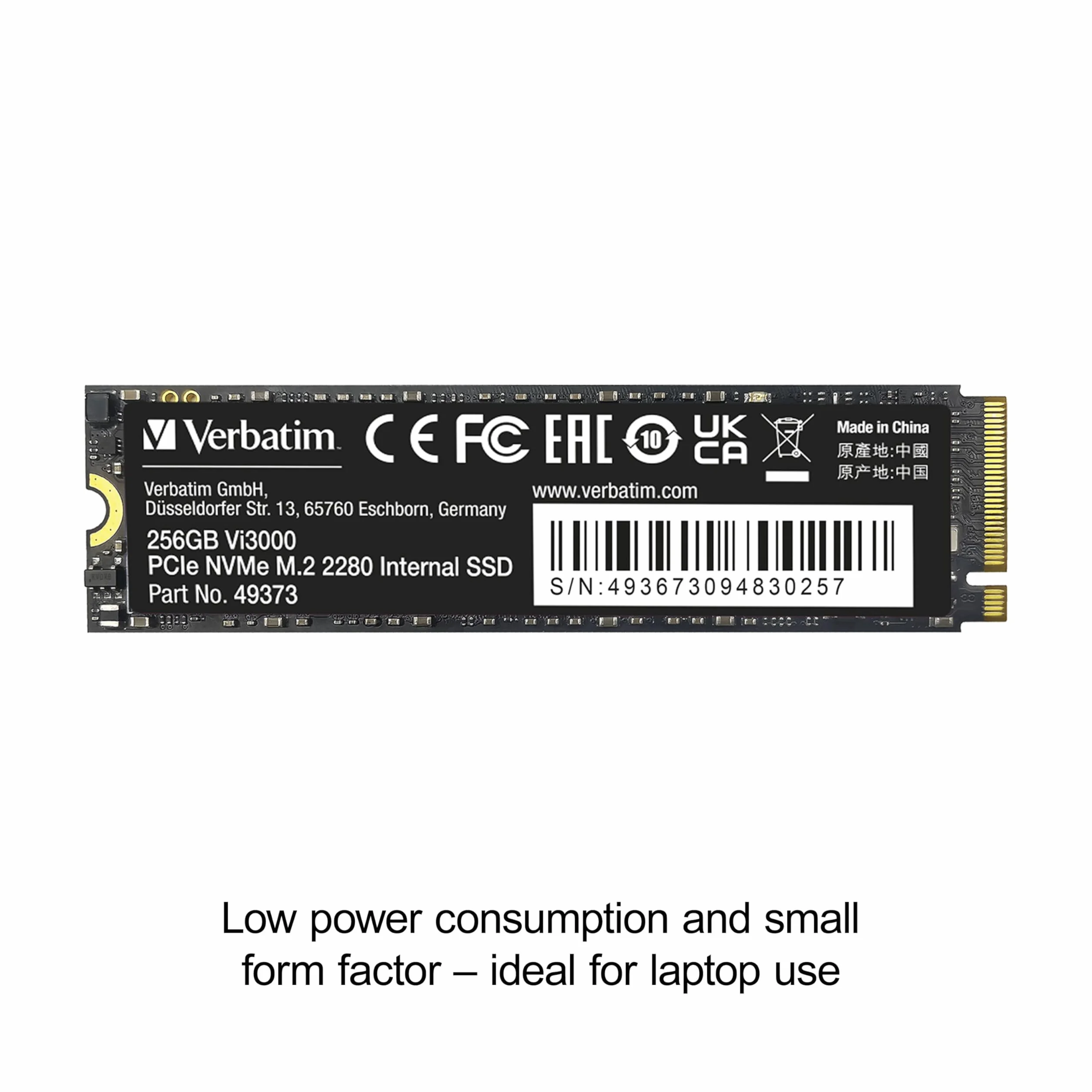 Verbatim Vi3000 NVMe M.2 wewnętrzny dysk SSD 1 TB PCIe Gen 3 czarny
