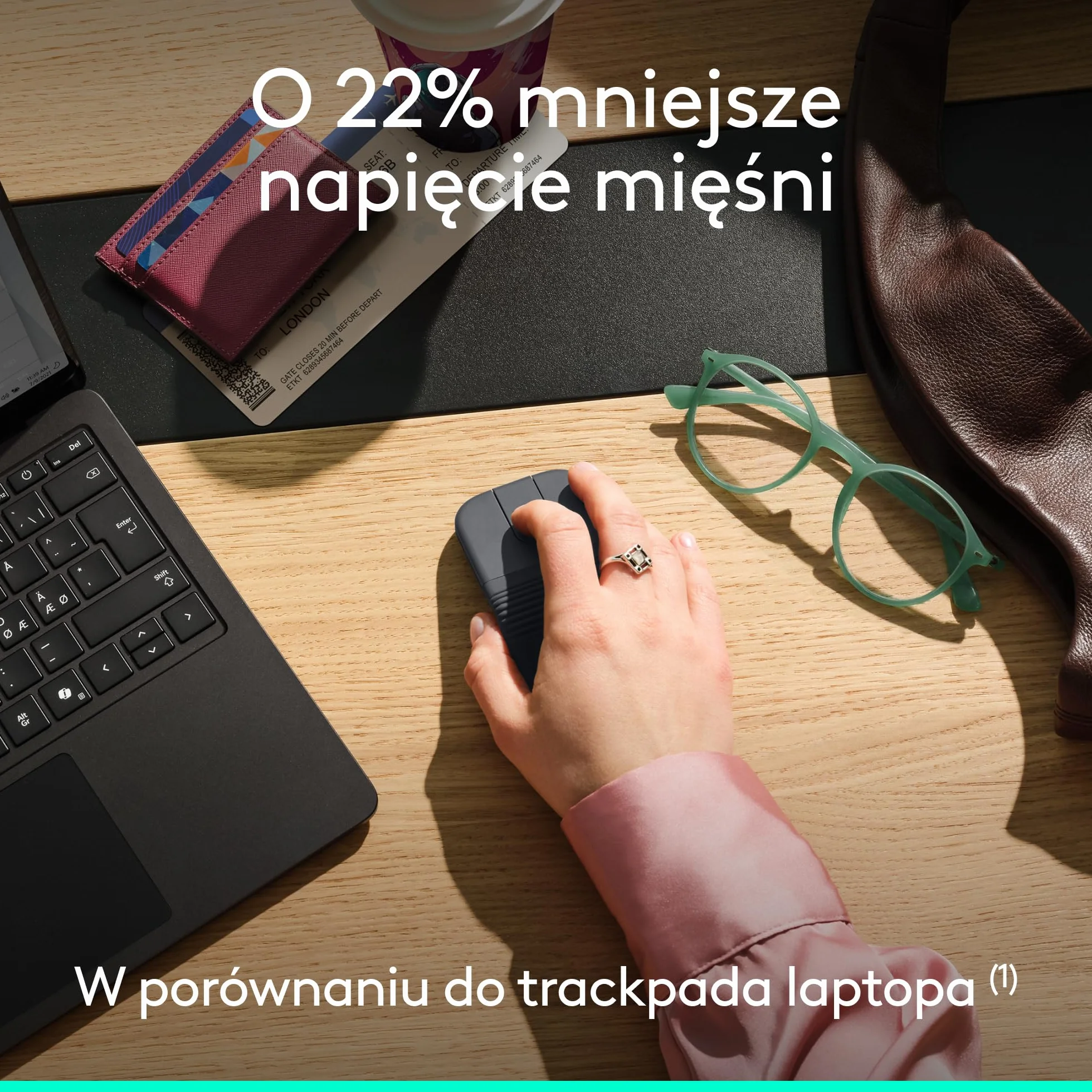 Logitech Mobi Fold przenośna mysz Bluetooth 4K DPI czarna