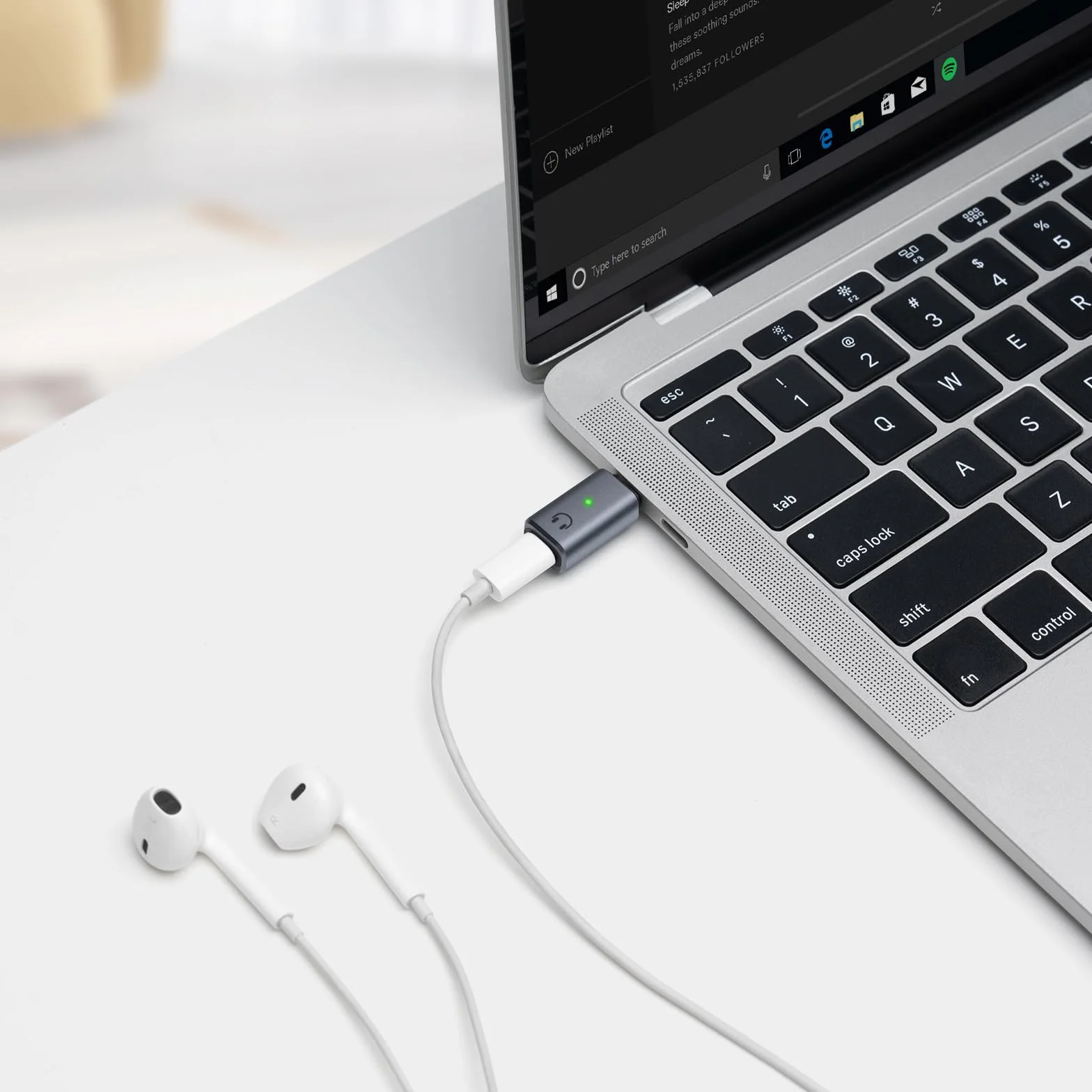 Adapter audio USB C na Lightning, konwerter do iPhone 16/15, iPad (szary)