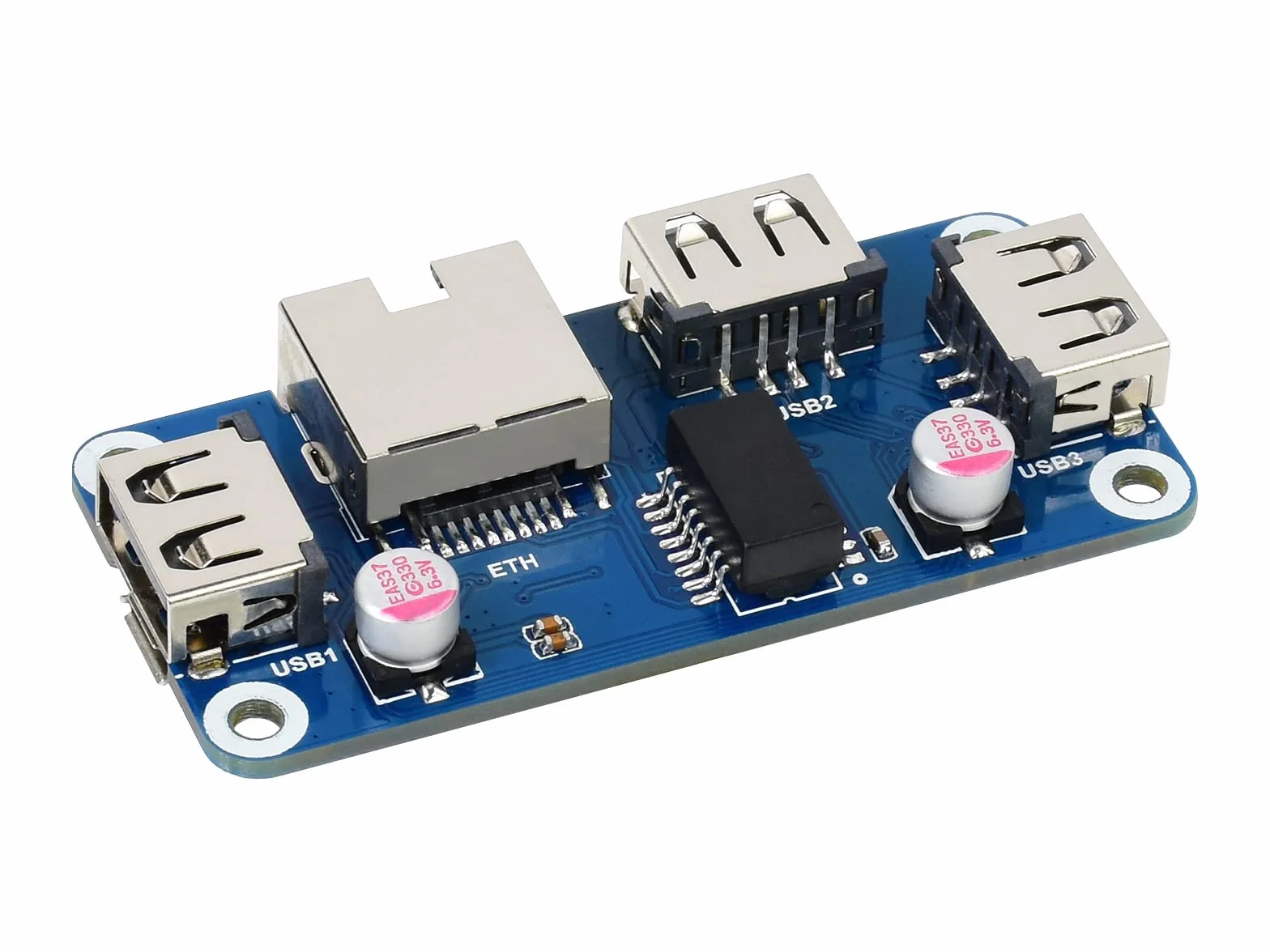 Waveshare Ethernet/USB HUB HAT (B) for Raspberry Pi Series 1x RJ45 3X USB 2.0