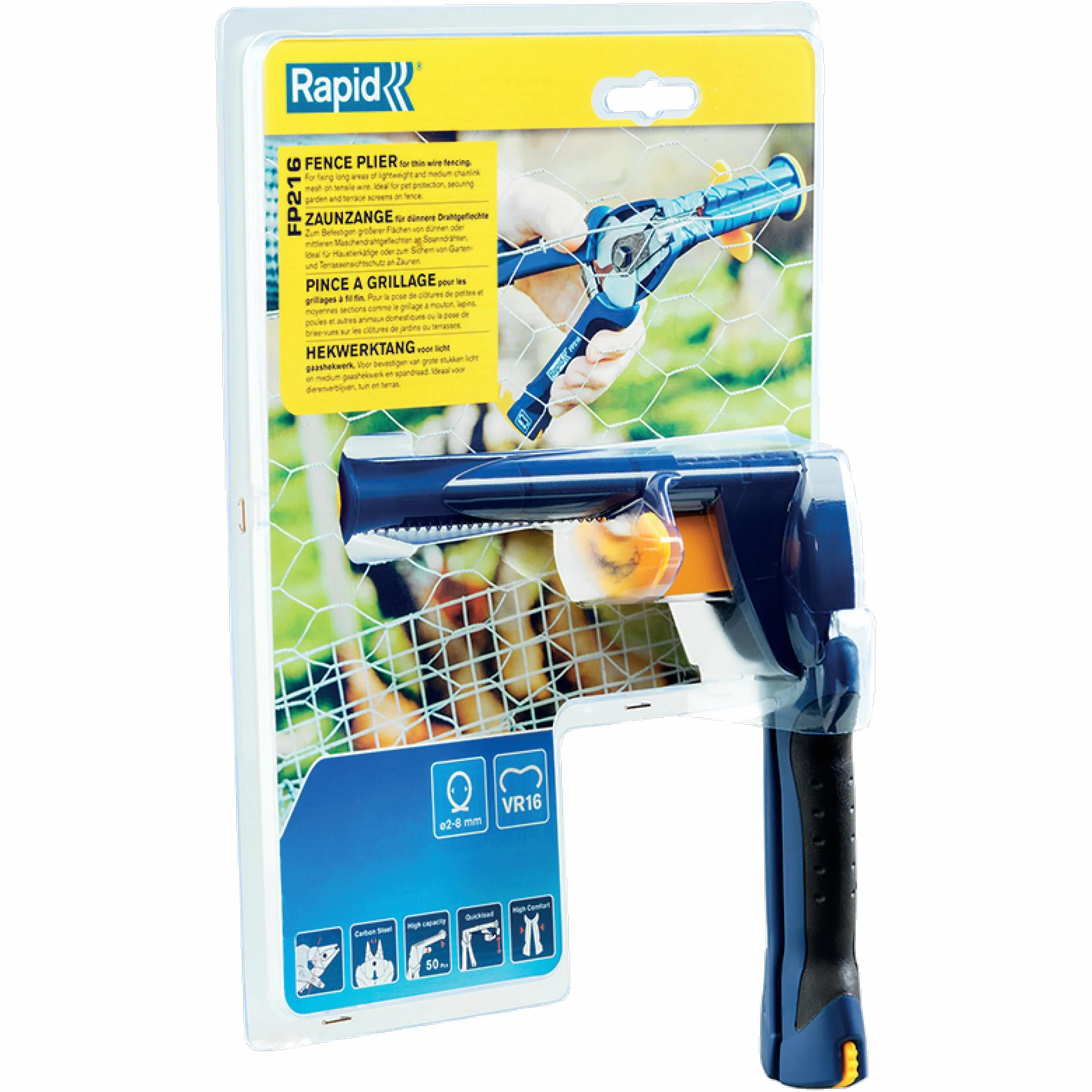 Rapid, Szczypce Rapid FP216, do Zszywek Zaciskowych VR16, Magazynek o Dużej Pojemności, Ergonomiczny Uchwyt, Łatwe Przechowywanie (23467900)