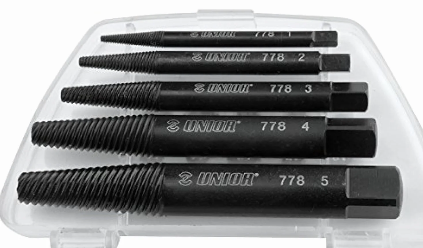 Unior 778/4PB zestaw wykrętaków śrub, 1-8 mm