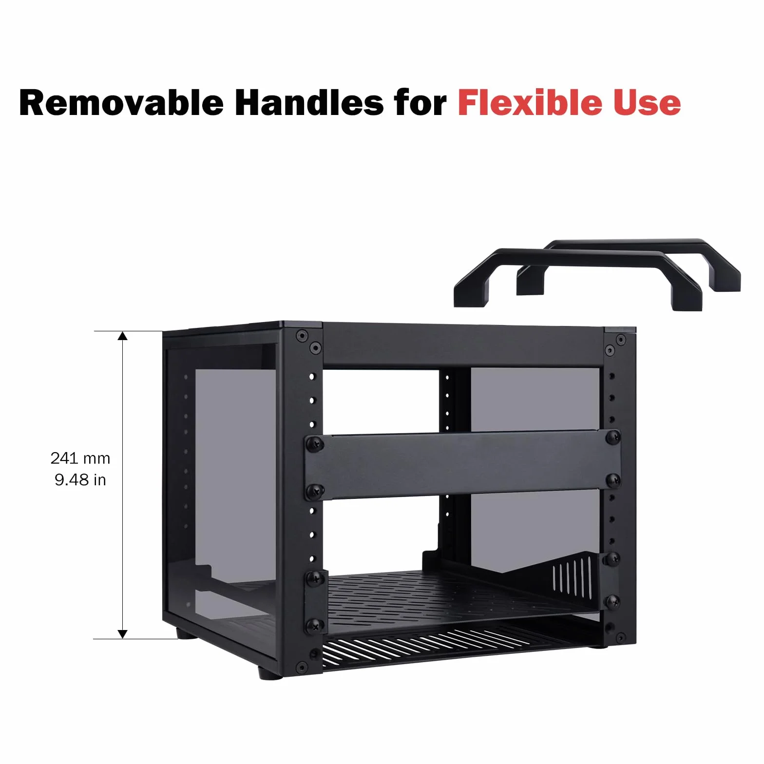 GeeekPi DeskPi RackMate T0 Plus, 25,4 cm (10 cali) 4U Mini Szafka Serwerowa dla Serwerów, Sieci, Urządzeń A/V, Głębokość 25,99 cm (10,23 cala) (Czarny)