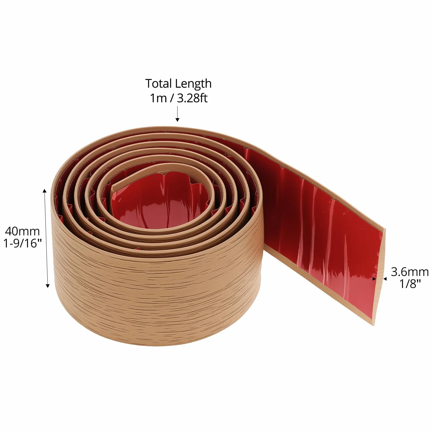 QWORK® Listwa progowa, 4 cm x 1 m, samoprzylepna listwa przejściowa do łączenia powierzchni podłogowych