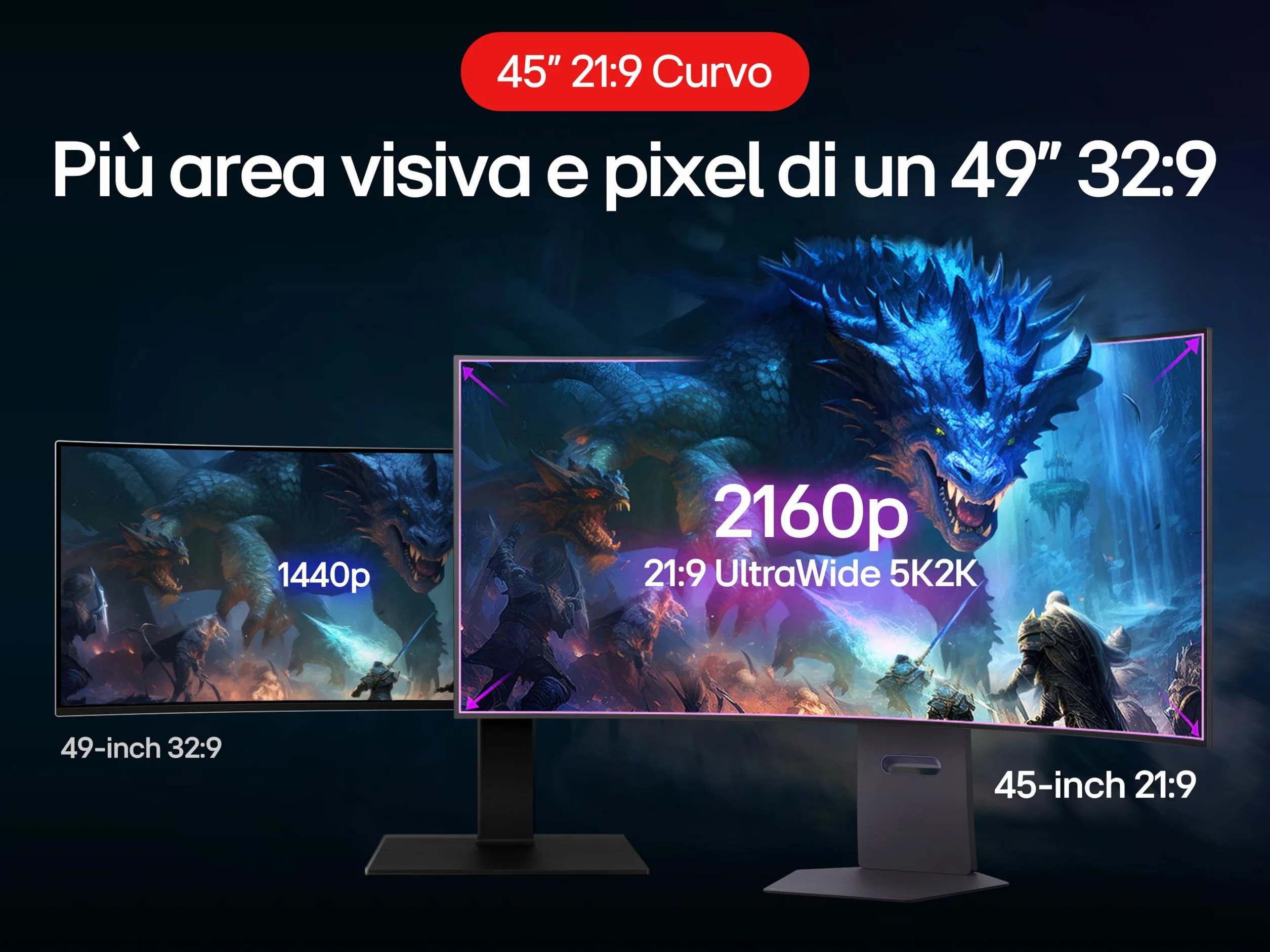 LG Ultragear 45GX950A-B 45" Gaming PC Display OLED 5K2K WUHD 5120x2160 0.03ms 165Hz DisplayHDR400 True Black DCI-P3 98.5% FreeSync Premium Pro G-Sync