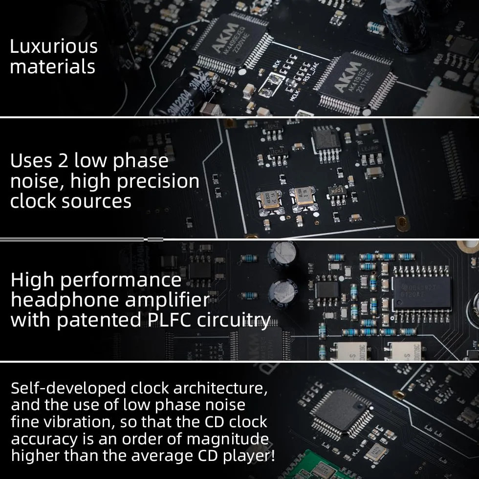 S.M.S.L PL200 MQA Odtwarzacz CD Hi-Fi AK4499EX Bluetooth Wzmacniacz Słuchawkowy DAC Srebrny