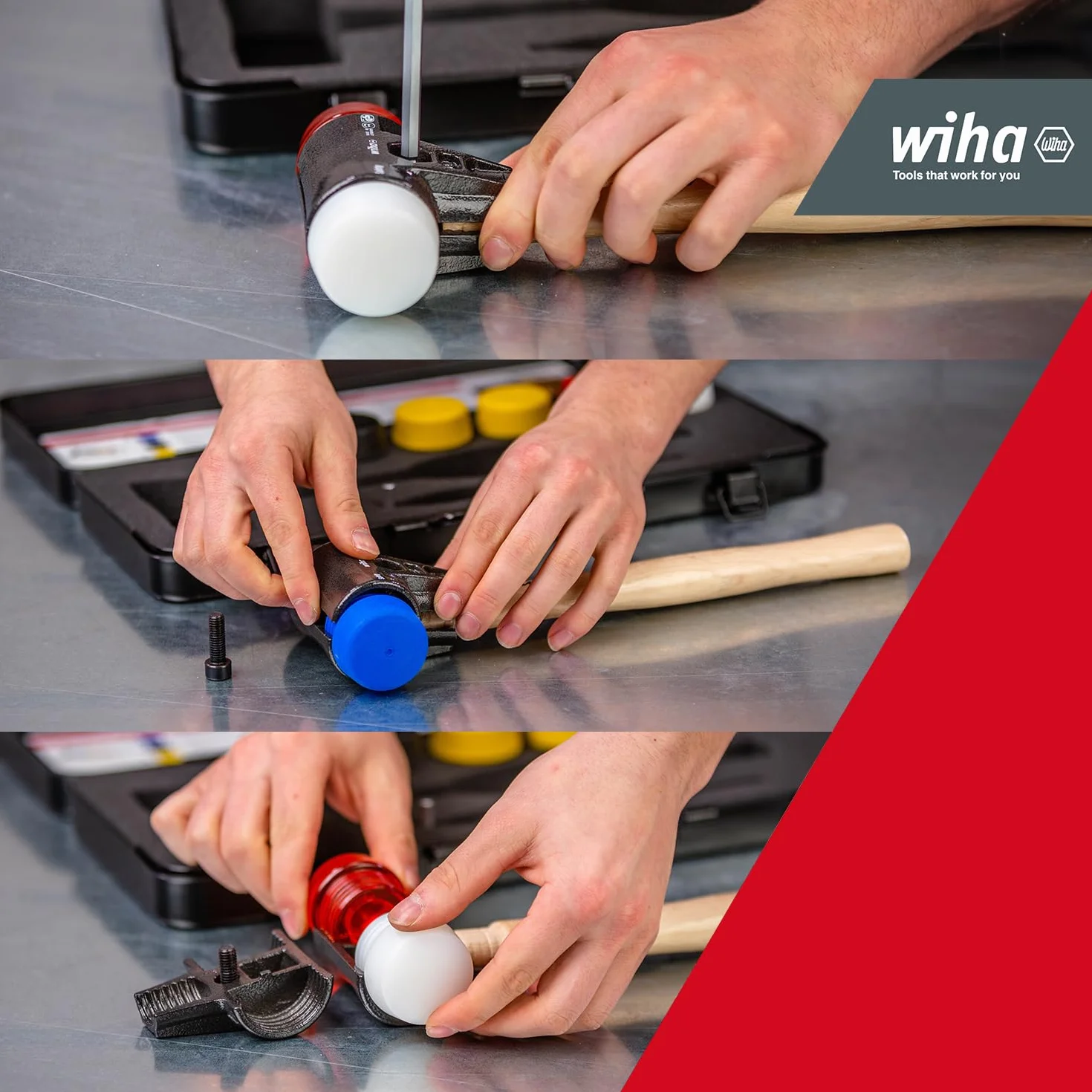 Wiha 44008 seria 832 B8 bezpieczny zestaw młotków miękkich