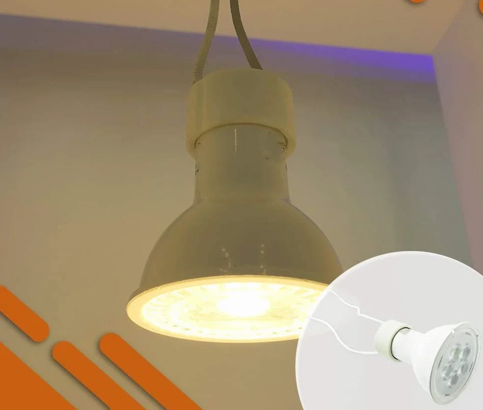 LATRAT 10 sztuk oprawek GU10 z kablem do lamp LED i halogenowych, 0-250 V, ceramiczna oprawka GU10 do reflektorów punktowych LED i lamp halogenowych