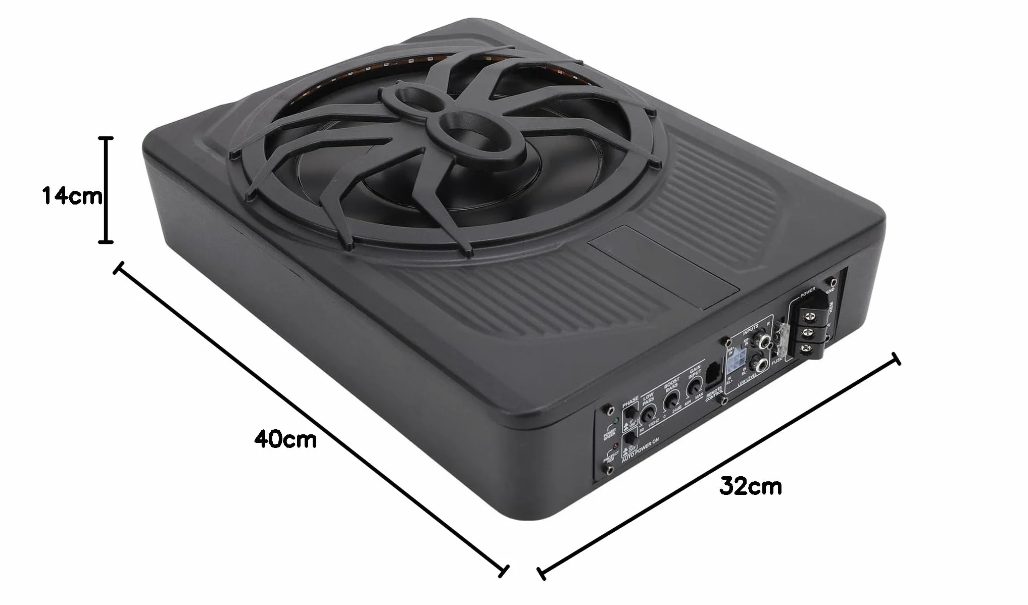 Subwoofer Samochodowy 10 Cali 800 W Smukły Pod Siedzeniem z Wbudowanym Wzmacniaczem
