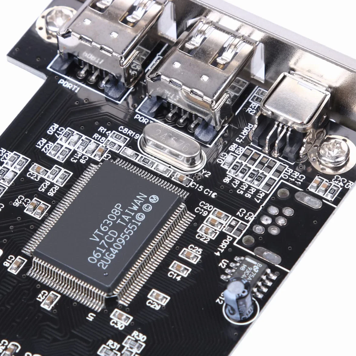 Karta PCIe Firewire do 10, IEEE 1394 4-portowy kontroler adaptera PCI Express (3 x 6 pinów i 1 x 4-pinowy), adapter 1394a PCI-E Firewire 800 do 7/8/Mac OS z kablem