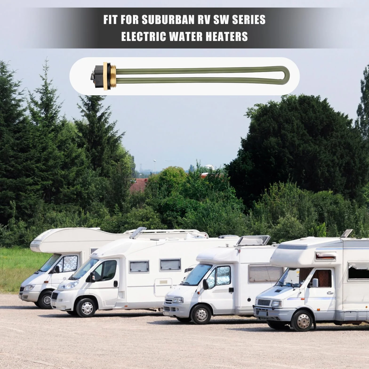 520900 Element Grzejny do Podgrzewacza Wody w Kamperze, Zamienny Element Grzejny 520900 Pasuje do 1440 W 120 V Suburban RV SW Elektryczny Podgrzewacz Wody Czesci Wkrecany