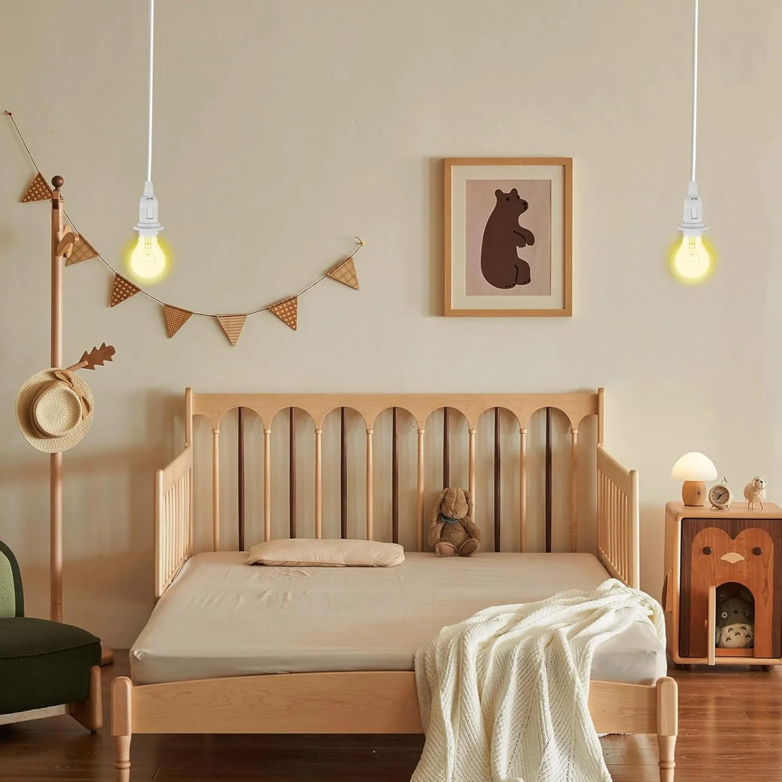 VIEVRE 3,0 m oprawka lampy E14 z kablem, oprawka lampy z przełącznikiem, oprawka E14 z wtyczką maks. 60 W 250 V do zawieszenia lamp, lamp DIY, lampa sufitowa, biała