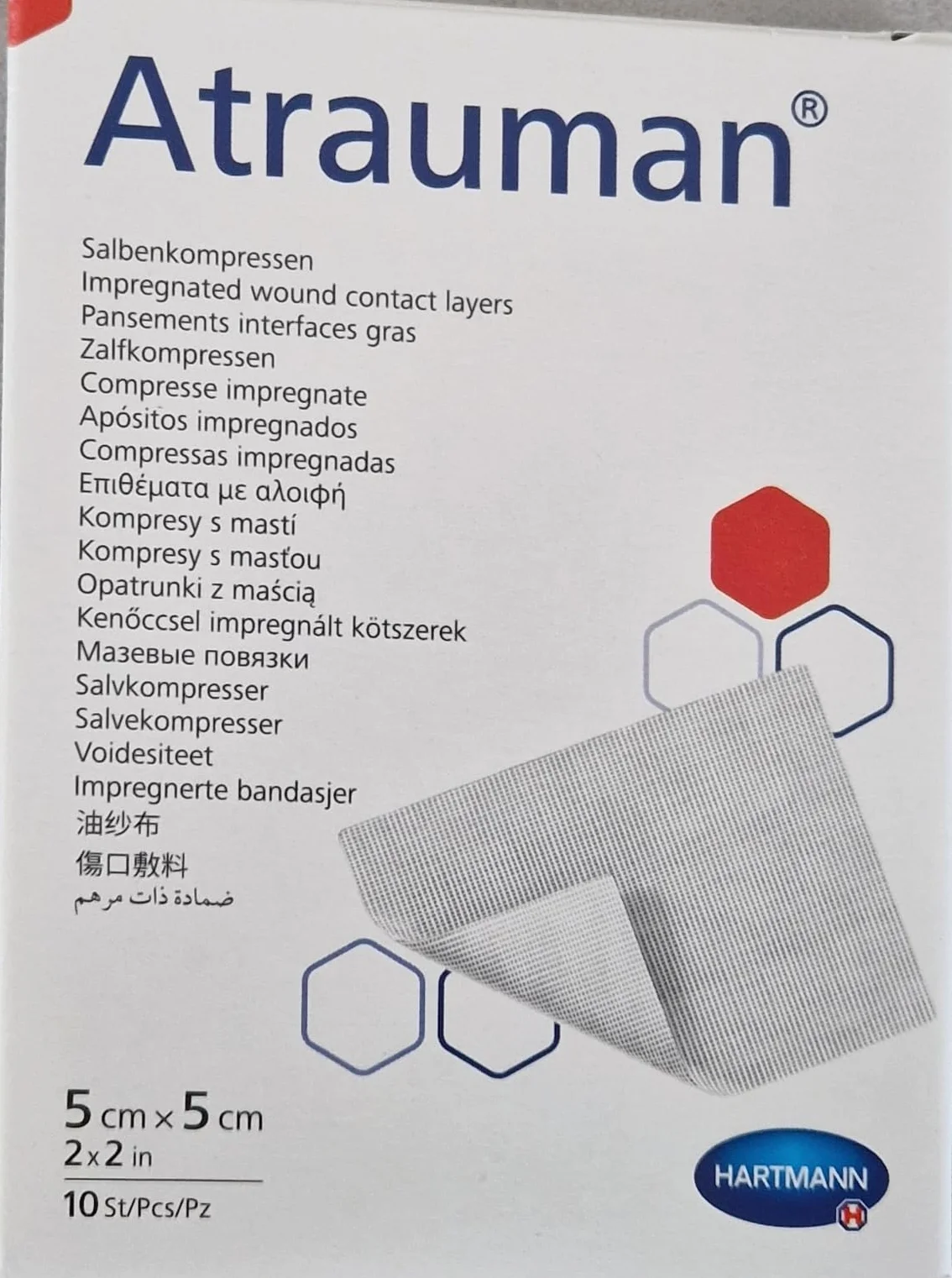 Atrauman sterylne opatrunki 5 x 5 cm firmy ATRAUMAN