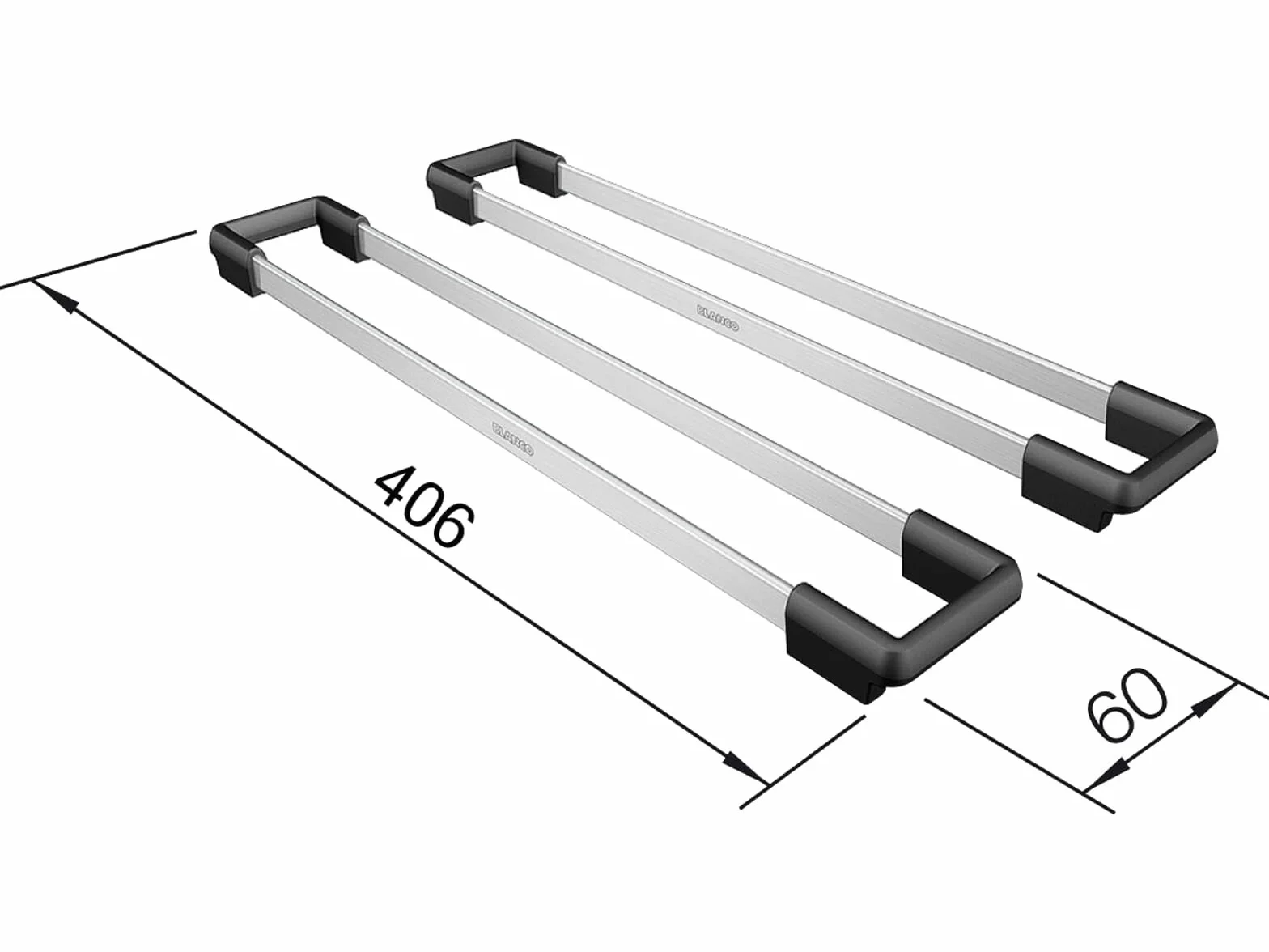 BLANCO 235906 Poręcze ze stali nierdzewnej, 416 mm