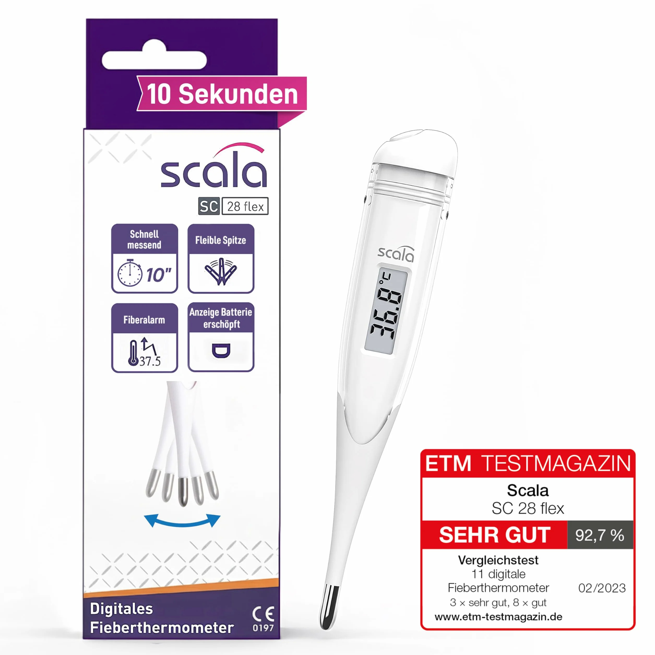 Scala Sc 28 Flex Speed 010498 Termometr, Biały, 1 sztuka