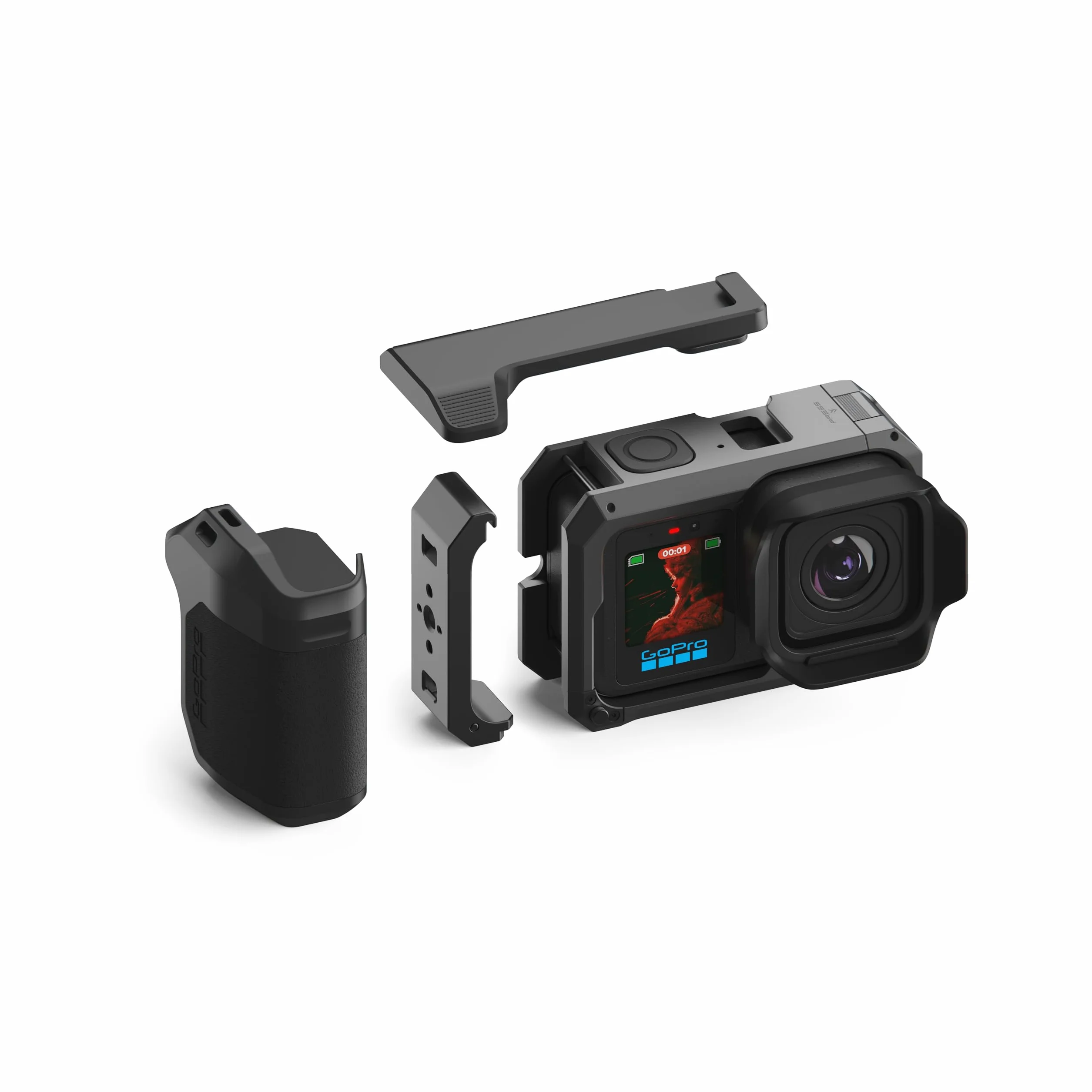 GoPro MISSION 1 PRO Grip Edition – kamera, uchwyt Point-and-Shoot, akumulator Enduro 2, etui, osłona obiektywu