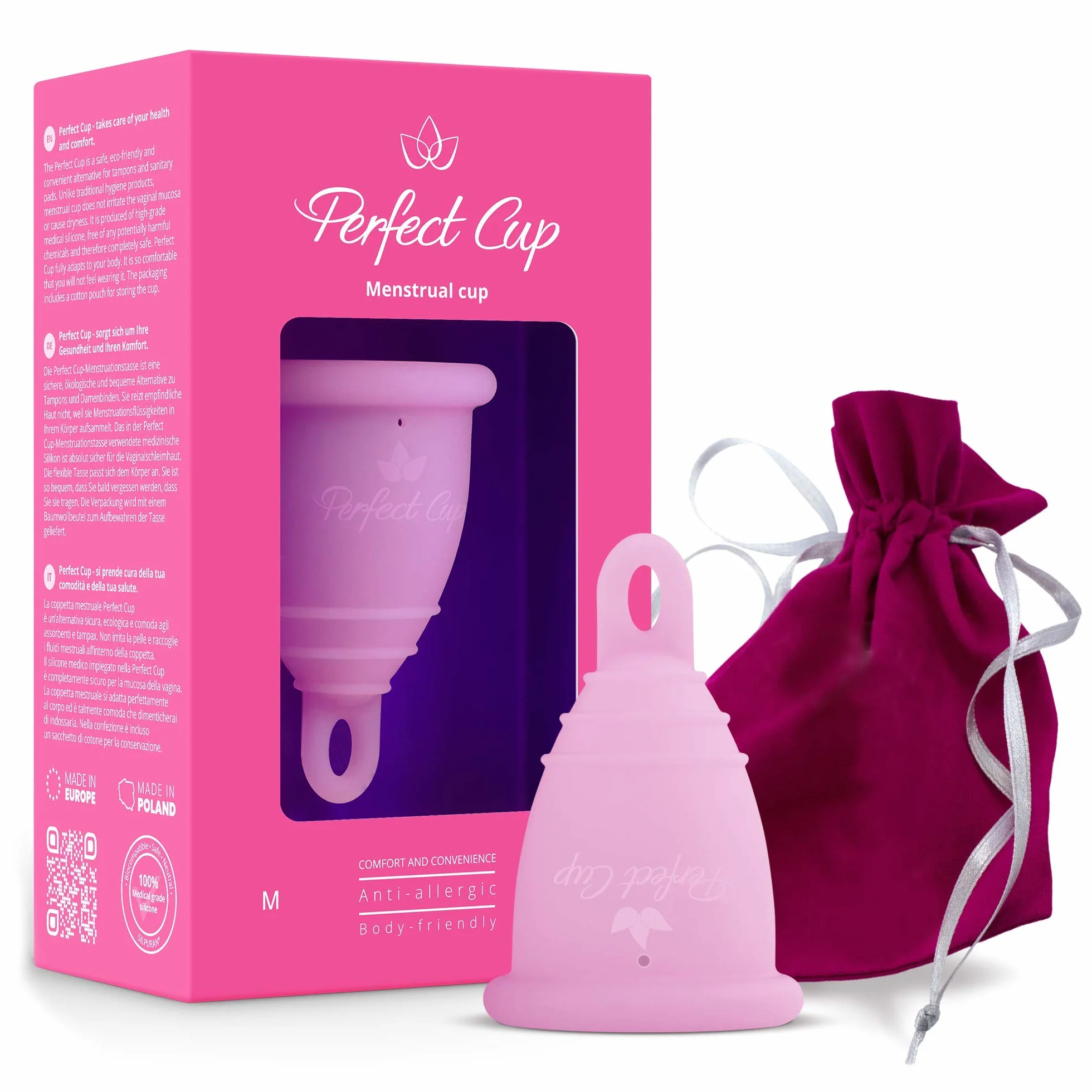Perfect Cup Kubek menstruacyjny - różowy, M