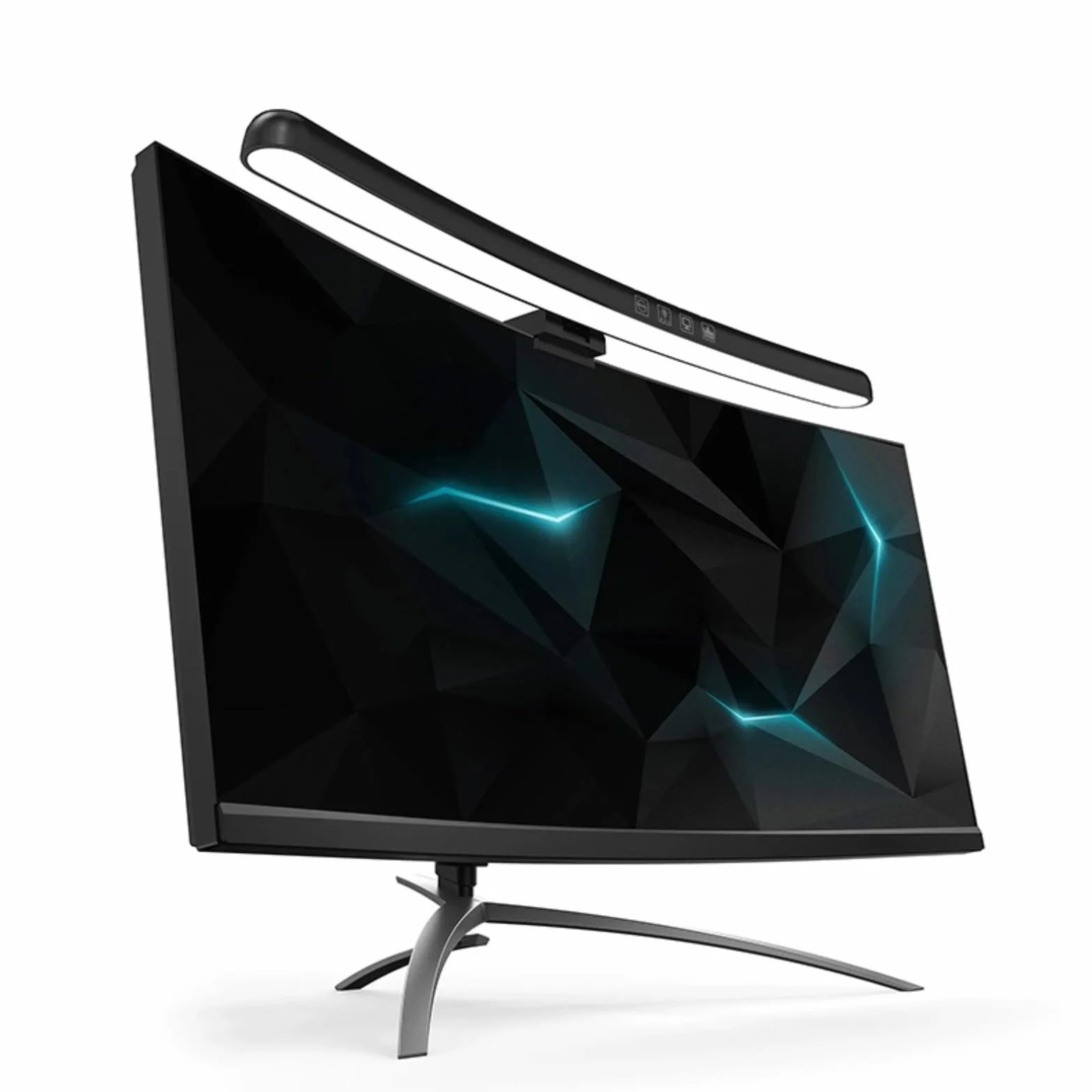 Lampa Monitora Komputerowego, Zakrzywiony Ekran Monitora 5 V 1 A Listwa świetlna do Pielęgnacji Oczu, E Reading LED Lampa Zadaniowa z funkcją ściemniania Dotykowego, 7 Kolorów RGB