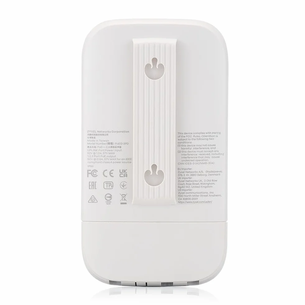 Zyxel 4-portowy Gigabit PoE Extender | IEEE802.3af/at/BT Standard | 1-Port 60 W in 3-Port 30W Out | Indoor & Outdoor | Nebula Cloud [POE12-3PD]