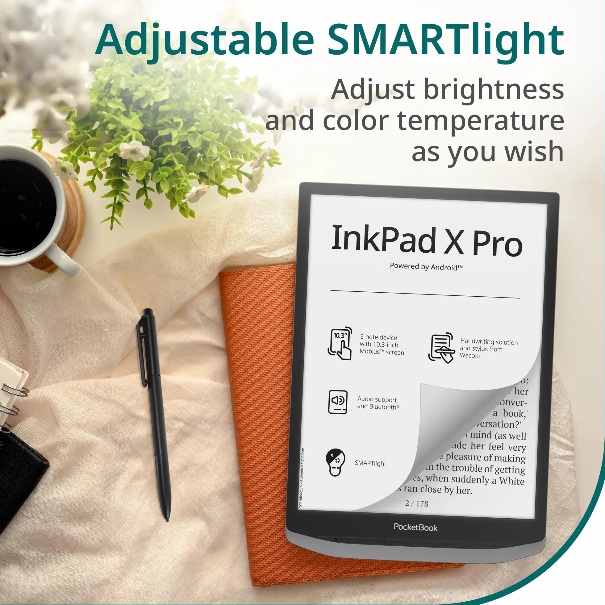 PocketBook InkPad X Pro eReader - Mist Grey