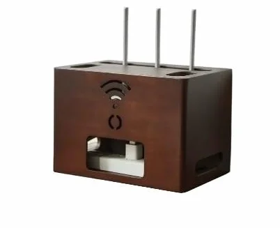 Organizator kablowy, router biurkowy, pudełko do przechowywania WiFi, bez dziurkowania, masywnego drewna, szafka na telewizor, blokowanie i przechowywanie Pudełko do zarządzania kablami do biurka,