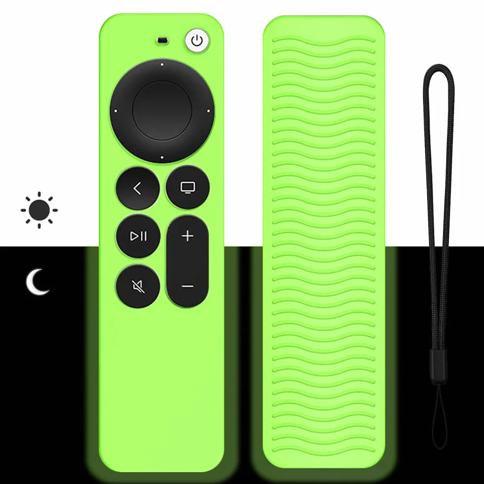 Etui na pilot zdalnego sterowania, kompatybilne z Apple TV 4K Siri Remote 3. generacji (2022) i 2. generacji (2021), antypoślizgowe, silikonowe etui ochronne, etui na pilot zdalnego sterowania do