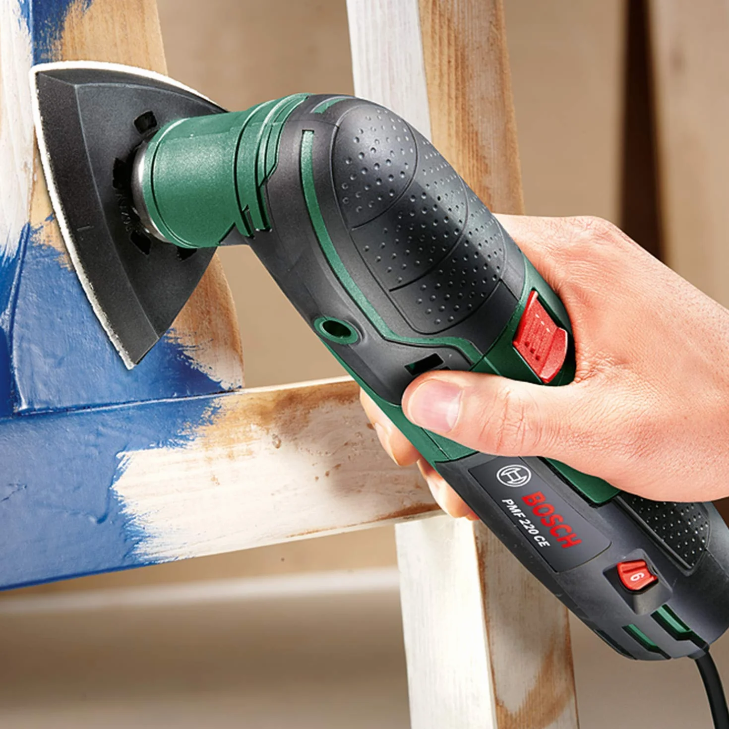 Bosch Wielofunkcyjne narzędzie DIY PMF 220 CE, czarny, zielony, 0603102000 220 W, 220 V