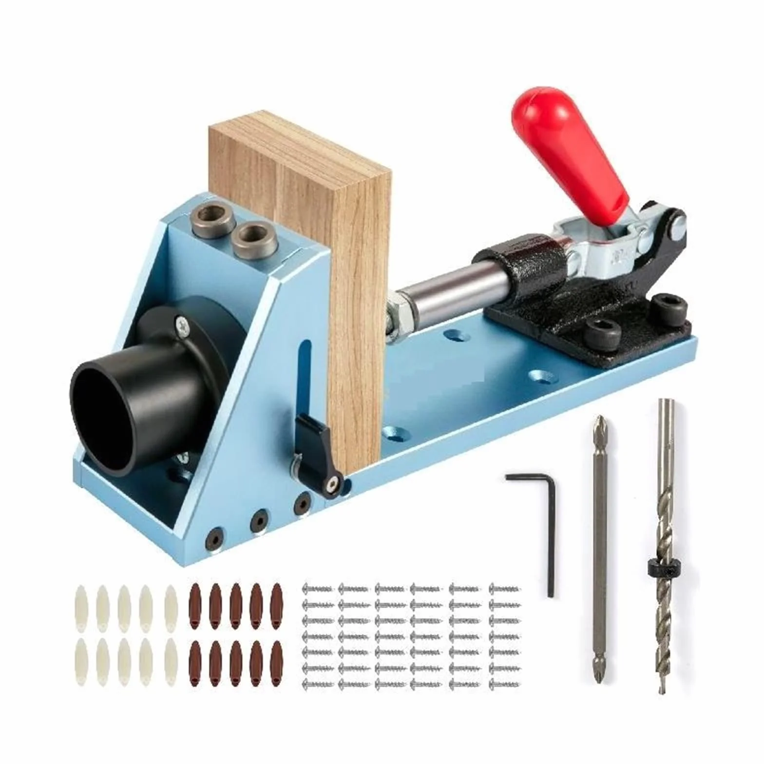 Pocket Hole Jig Kit System M4 ulepszona aluminiowa regulowana stolarka stolarska do obróbki drewna przewodnik wiercenia zestaw narzędzi do rzeźbienia