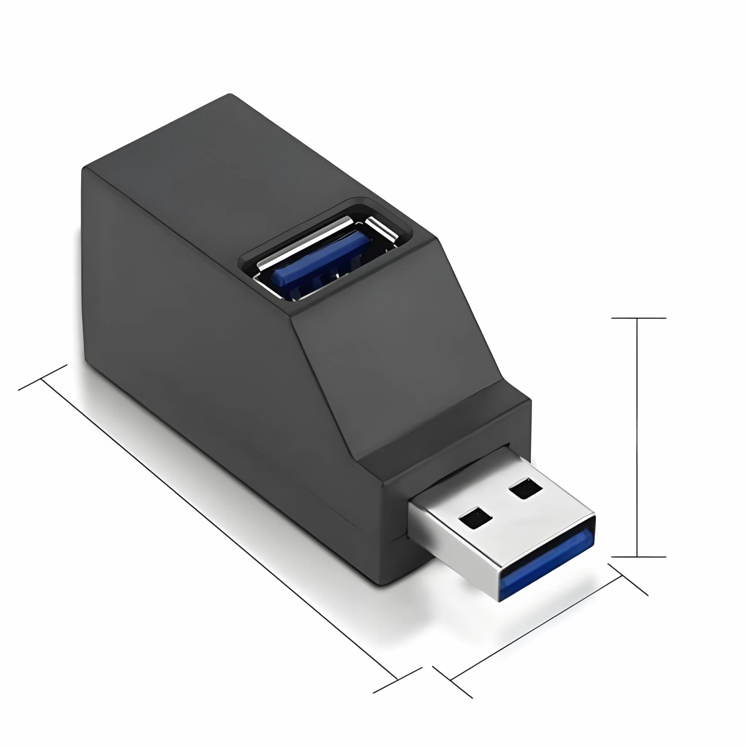 Retoo 3-Port USB Hub Stacja Dokująca 2x USB 3.0 1x USB 2.0 Adapter Rozgałęźnika