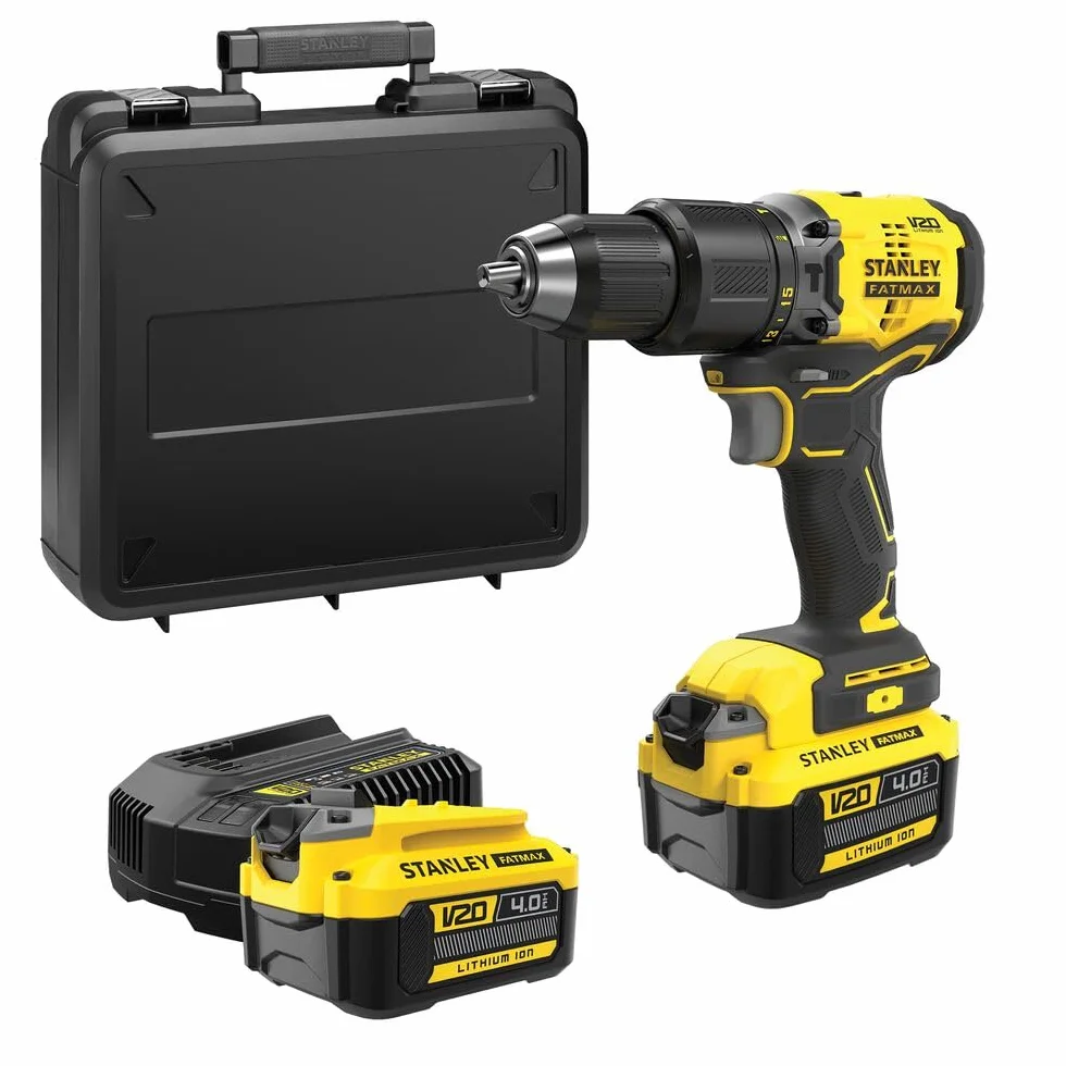 Perceuse visseuse przy bezszczotkowym udarze 60 Nm - Lithium 18V - 2 baterie 4Ah - STANLEY FATMAX V20 - SFMCD715M2K-QW