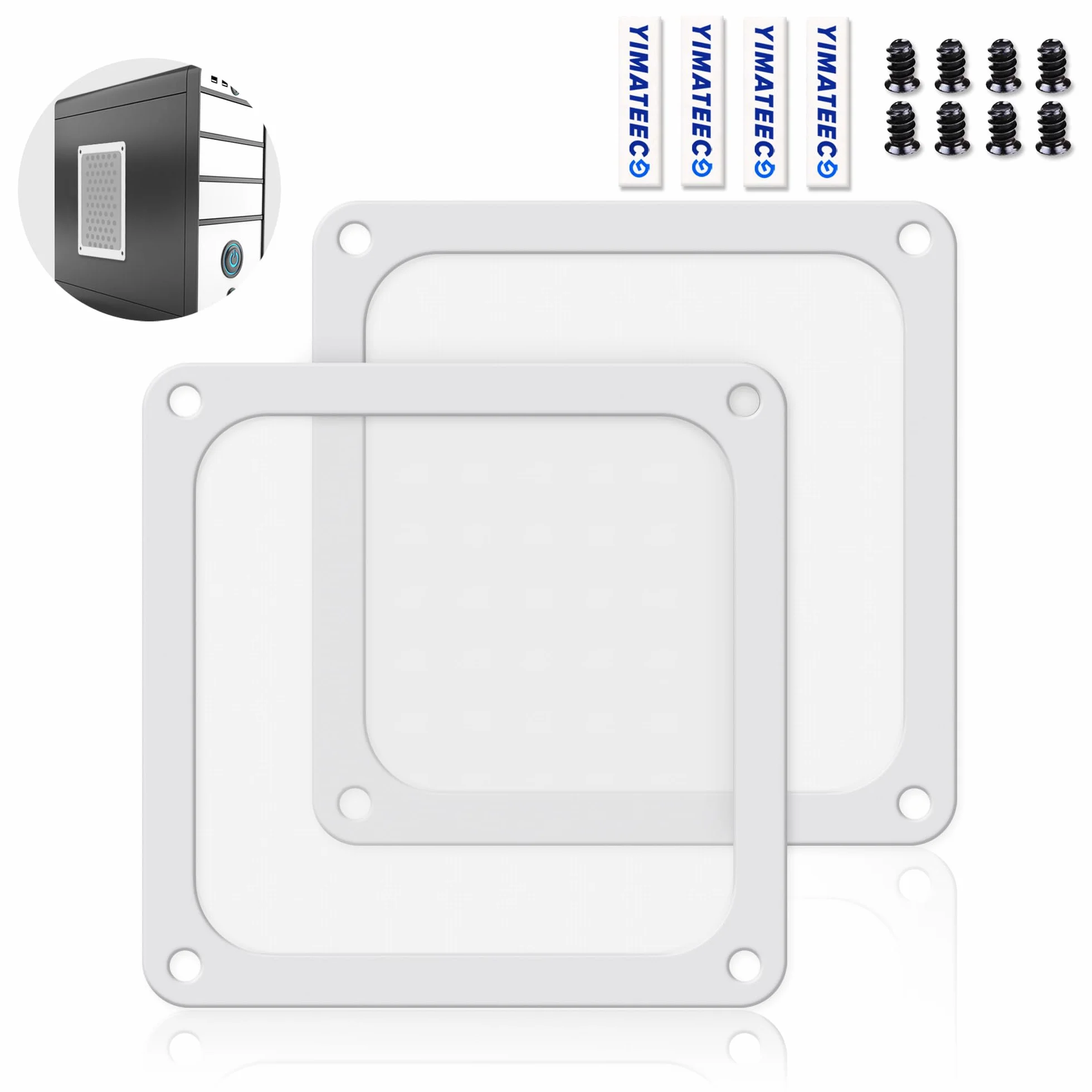 Magnetyczny Filtr Przeciwpyłowy 140mm 2szt. Nylonowy do Komputera PC Biały