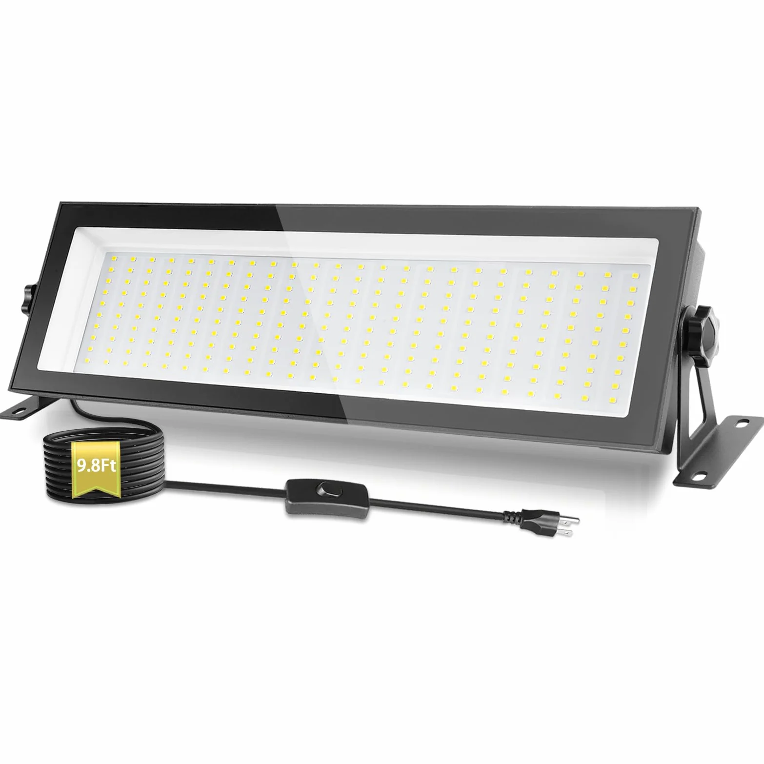 150 W 16000 lm 5000 K LED High Bay Light LED High Bay Waterproof Flood Light IP66 Outdoor Cable 10ft for Workshop, Patio, Garaż, Installation