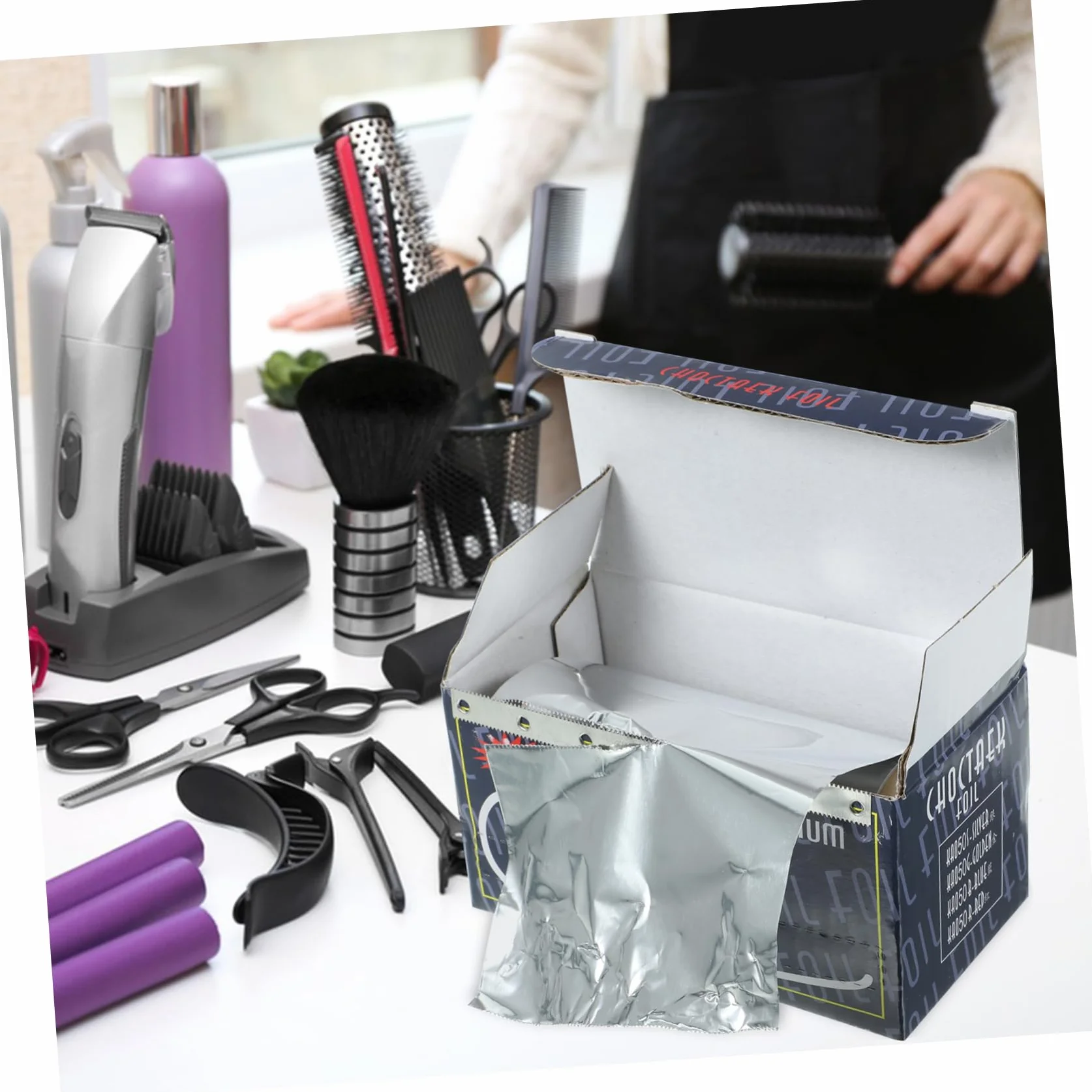 1rolka Roll of Hair Coloring Tin Foil Wygodny Materiał Do Koloryzacji Włosów Idealny Do Salonów Fryzjerskich i Łatwe Użyciu i Przechowywaniu Nie Przywiera