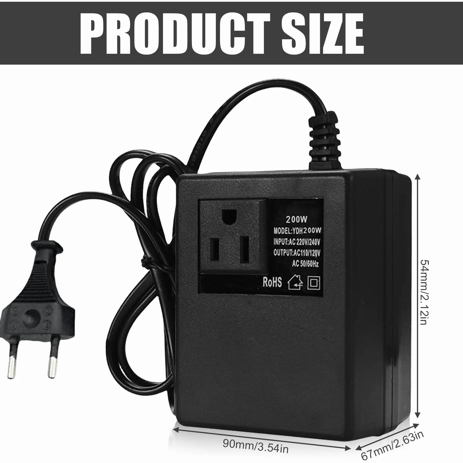 Przetwornica napięcia 220V na 110V 200W adapter sieciowy krok w dół